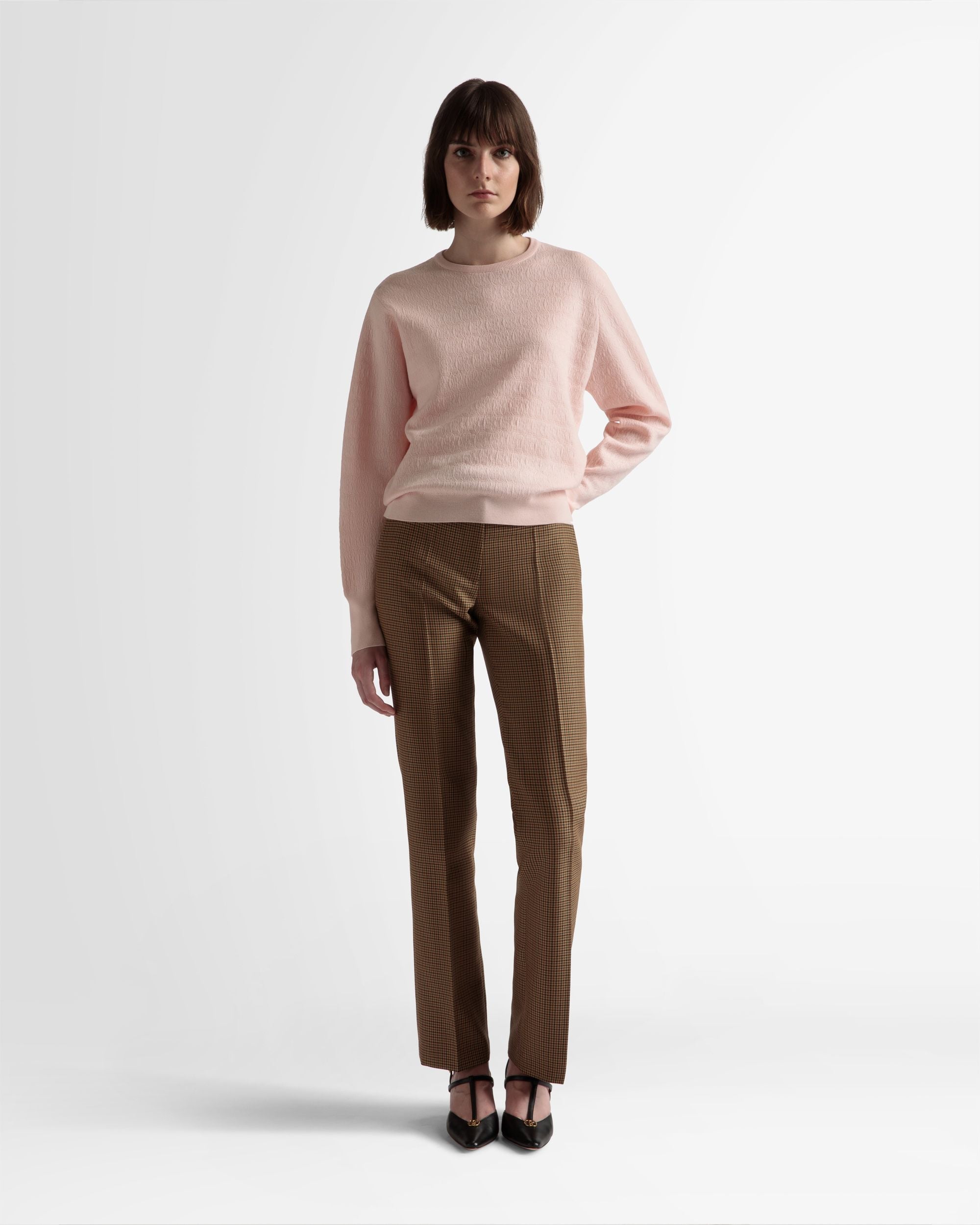 Bally Global - Pull Ras-Du-Cou En Laine Dusty Petal - Rose