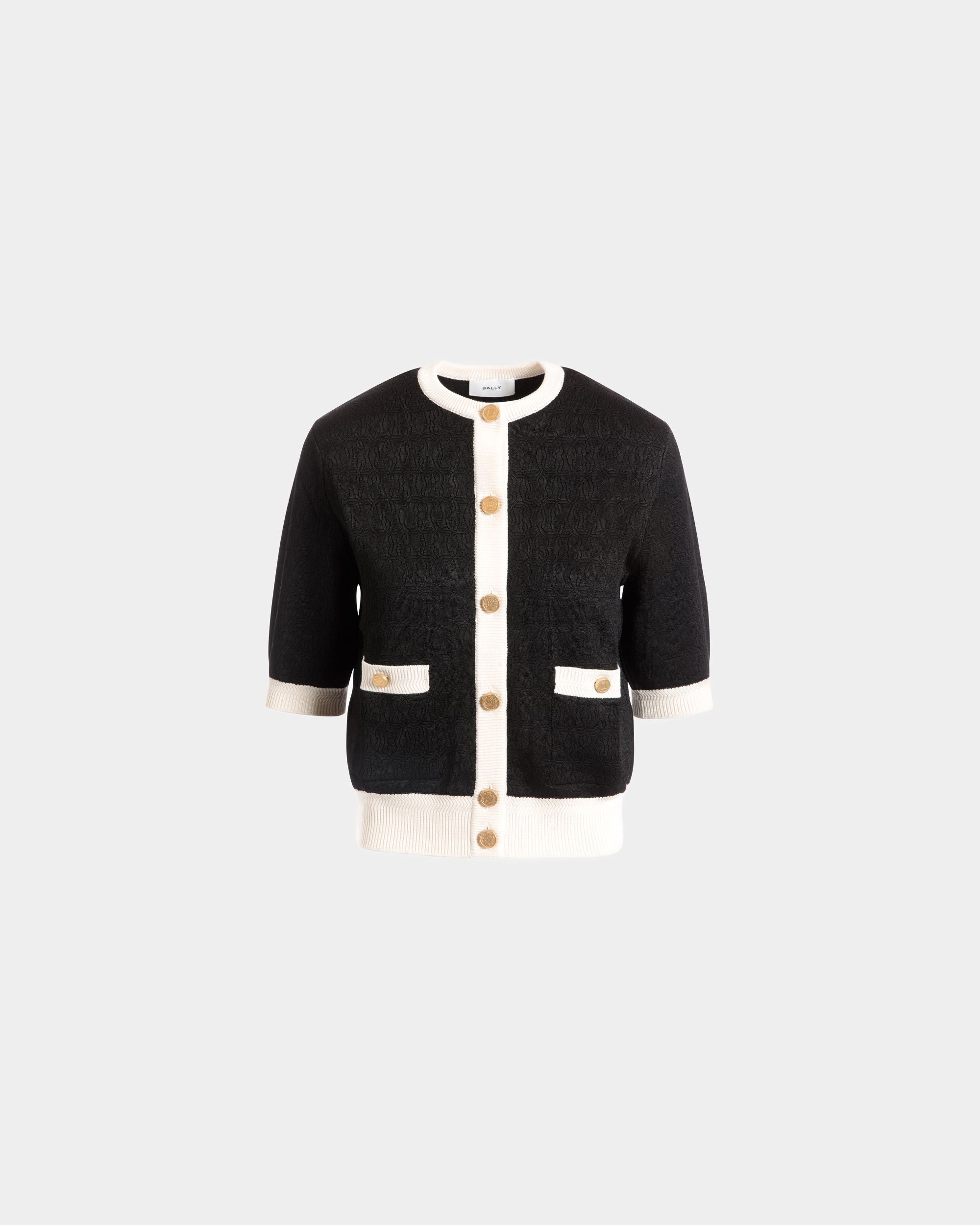 Bally Global - Cardigan En Maille Noire - Noir
