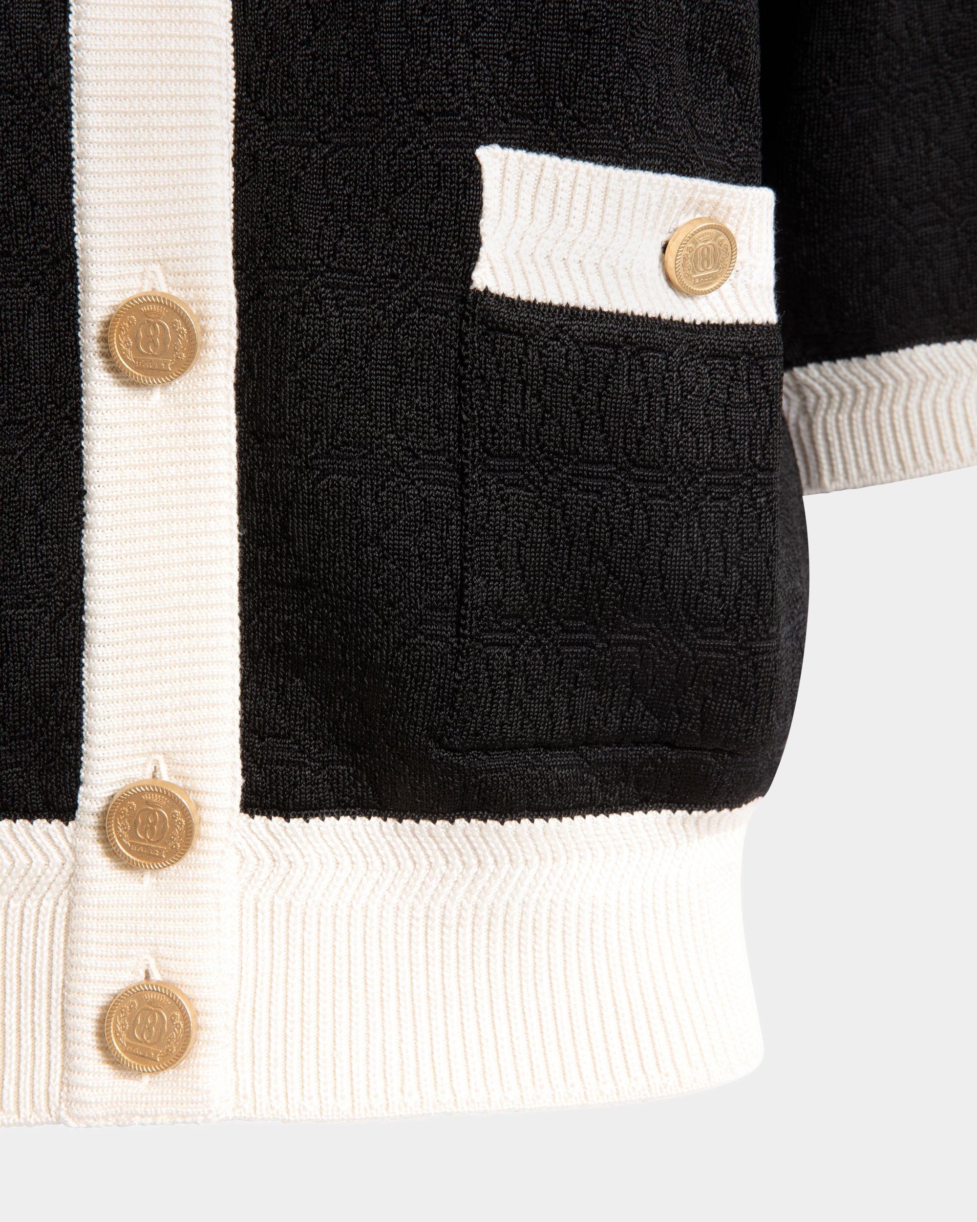 Bally Global - Cardigan En Maille Noire - Noir