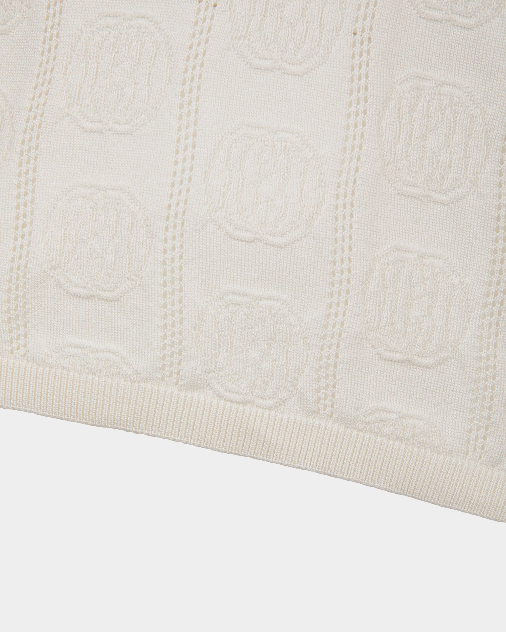 Bally Global - Tank Top In White Silk And Cotton - Blanc