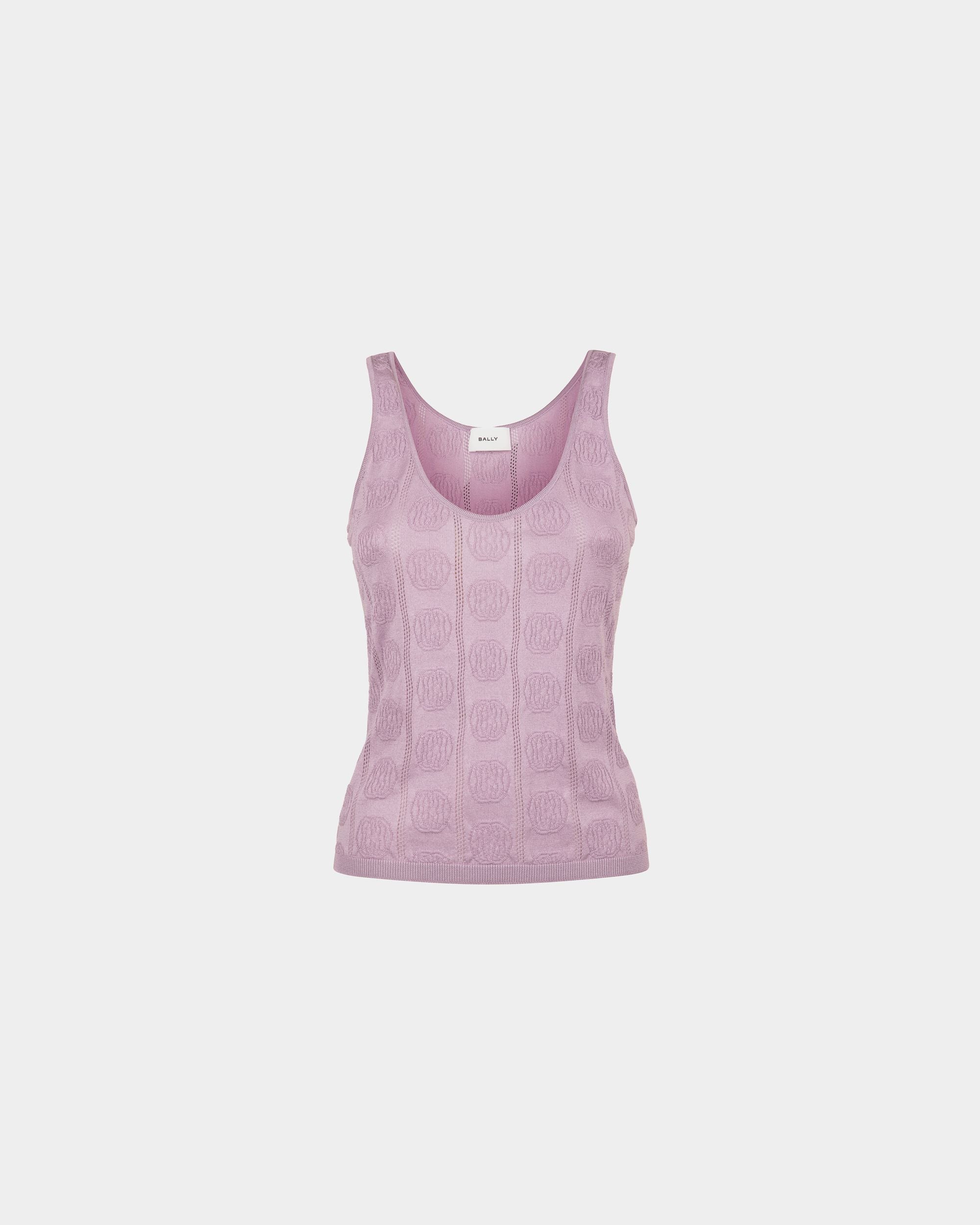 Bally Global - Tank Top In A Lilac Silk Blend - Rose