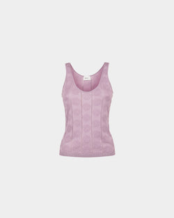 Tank Top In A Lilac Silk Blend