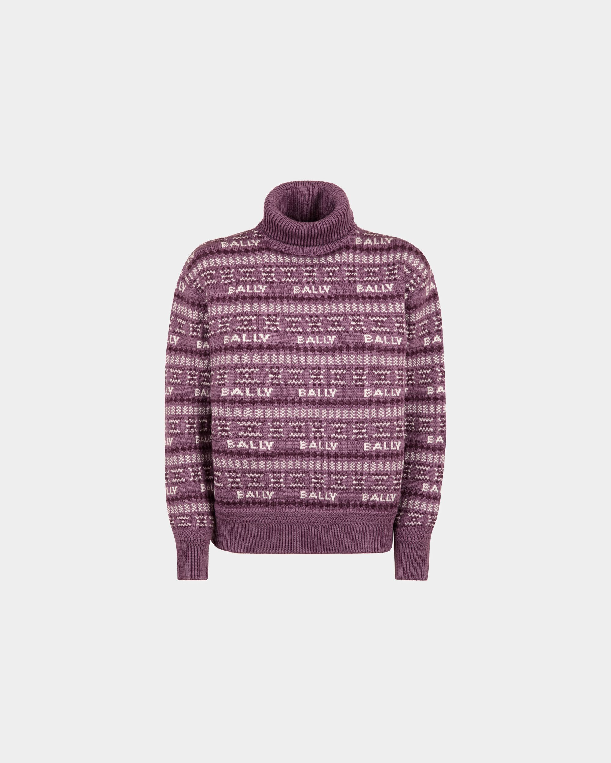Bally Global - Pull À Col Roulé En Laine Violette - Violet