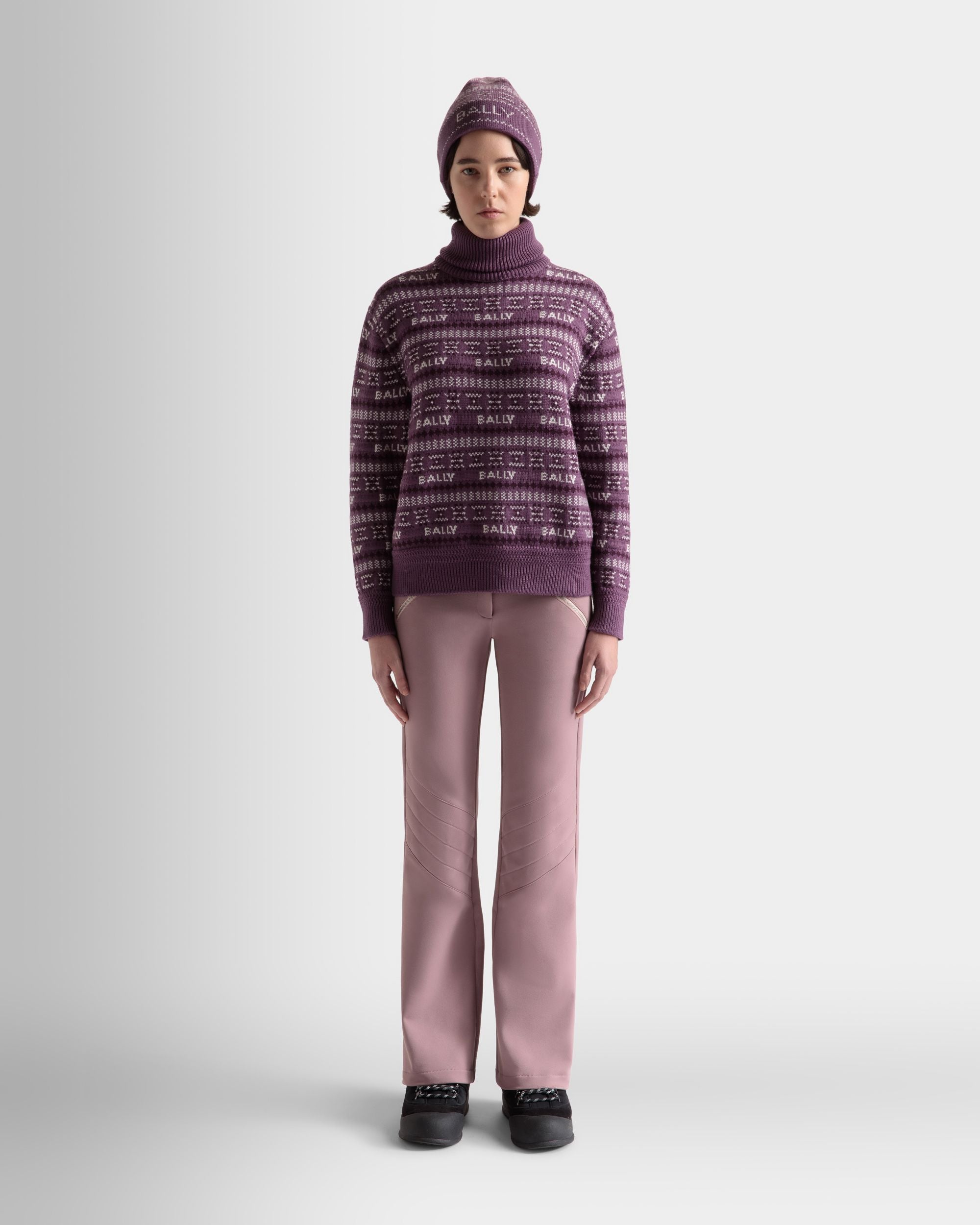 Bally Global - Pull À Col Roulé En Laine Violette - Violet