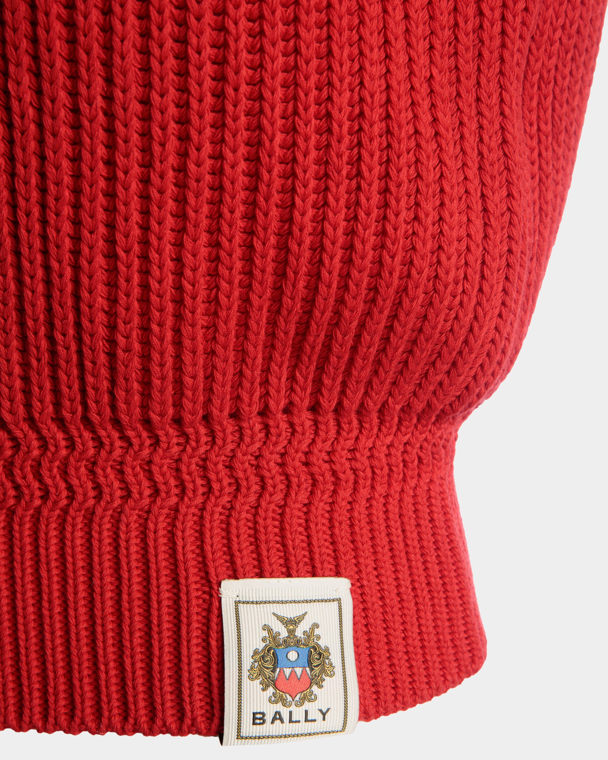 Bally Global - Knit Top in Candy Red Cotton - Rouge
