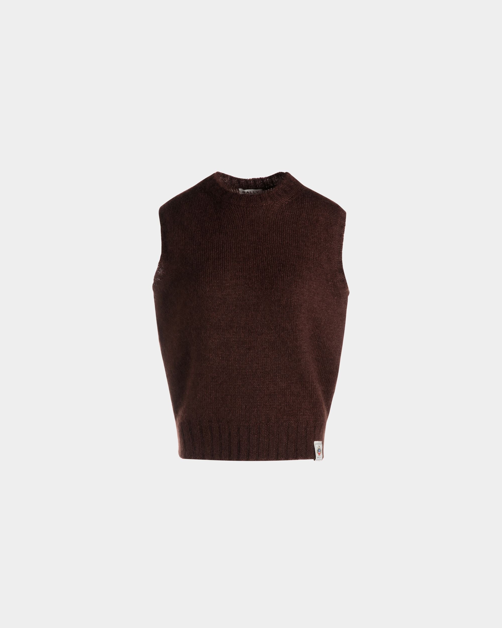 Bally Global - Gilet En Mohair Et Soie Marrons - Marron