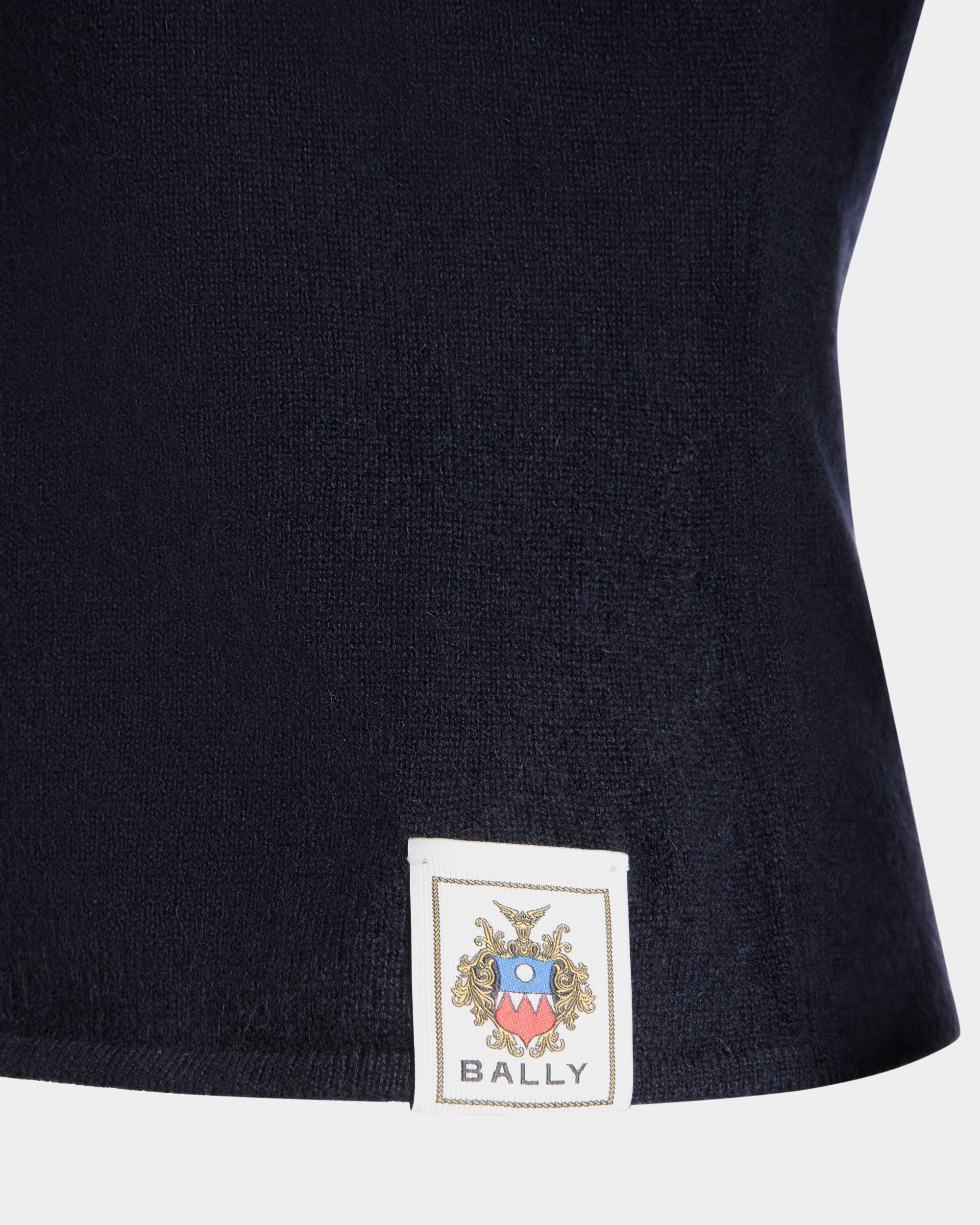 Bally Global - Knit Top In Navy Blue Cashmere - Azul