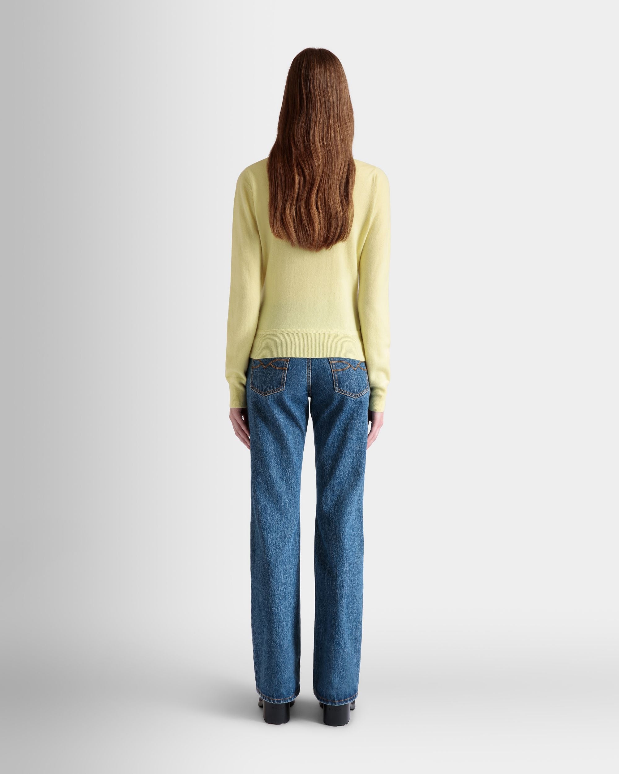 Bally Global - Knit Polo In Cream Cashmere - Yellow
