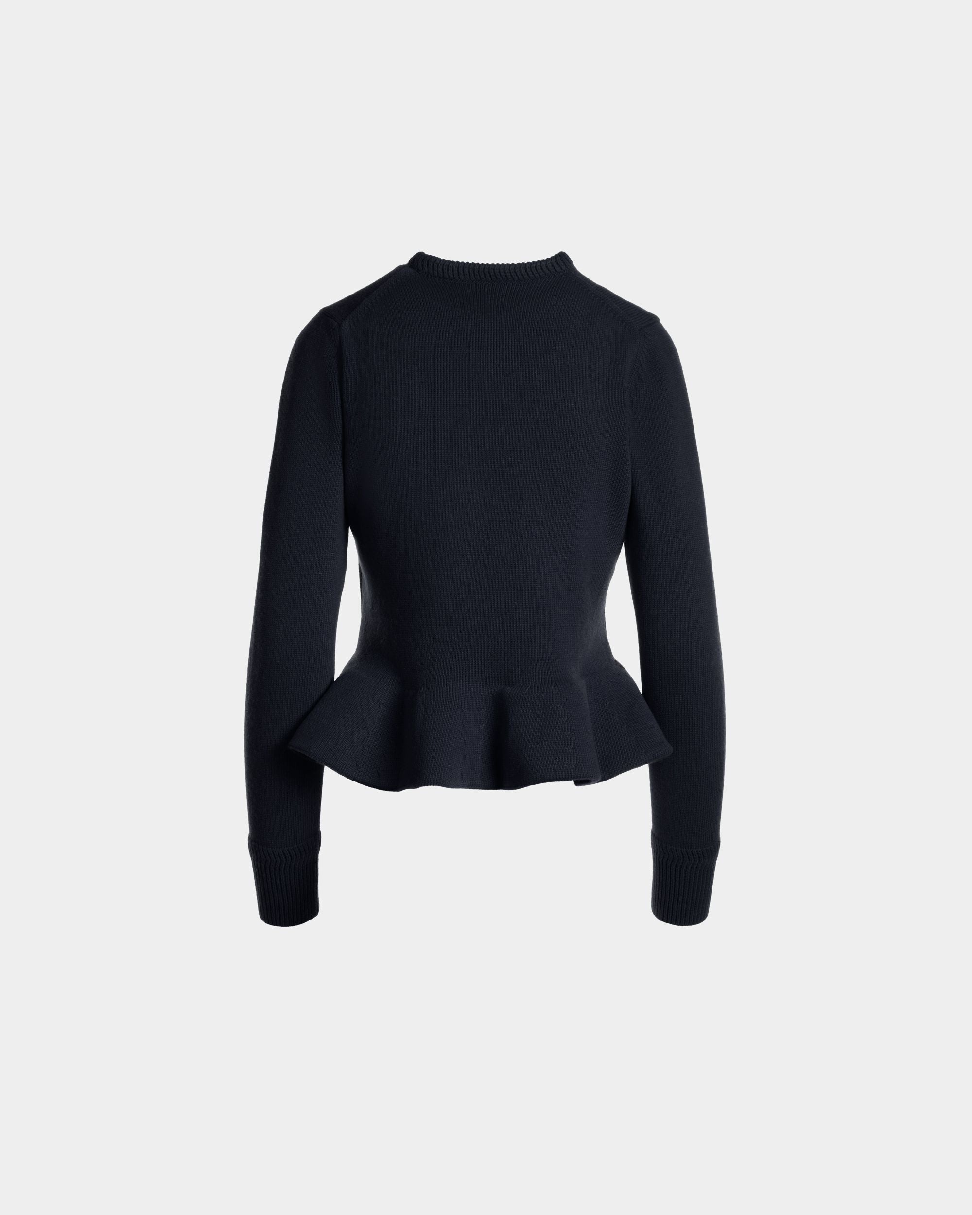 Bally Global - Knit Top In Navy Blue Wool - Blue