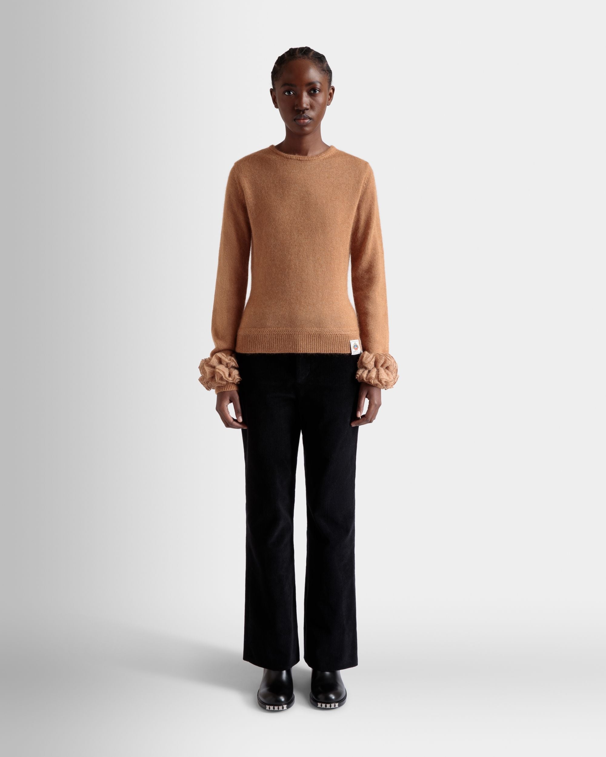 Bally Global - Top En Maille De Mohair Et Soie Light Beige - Beige