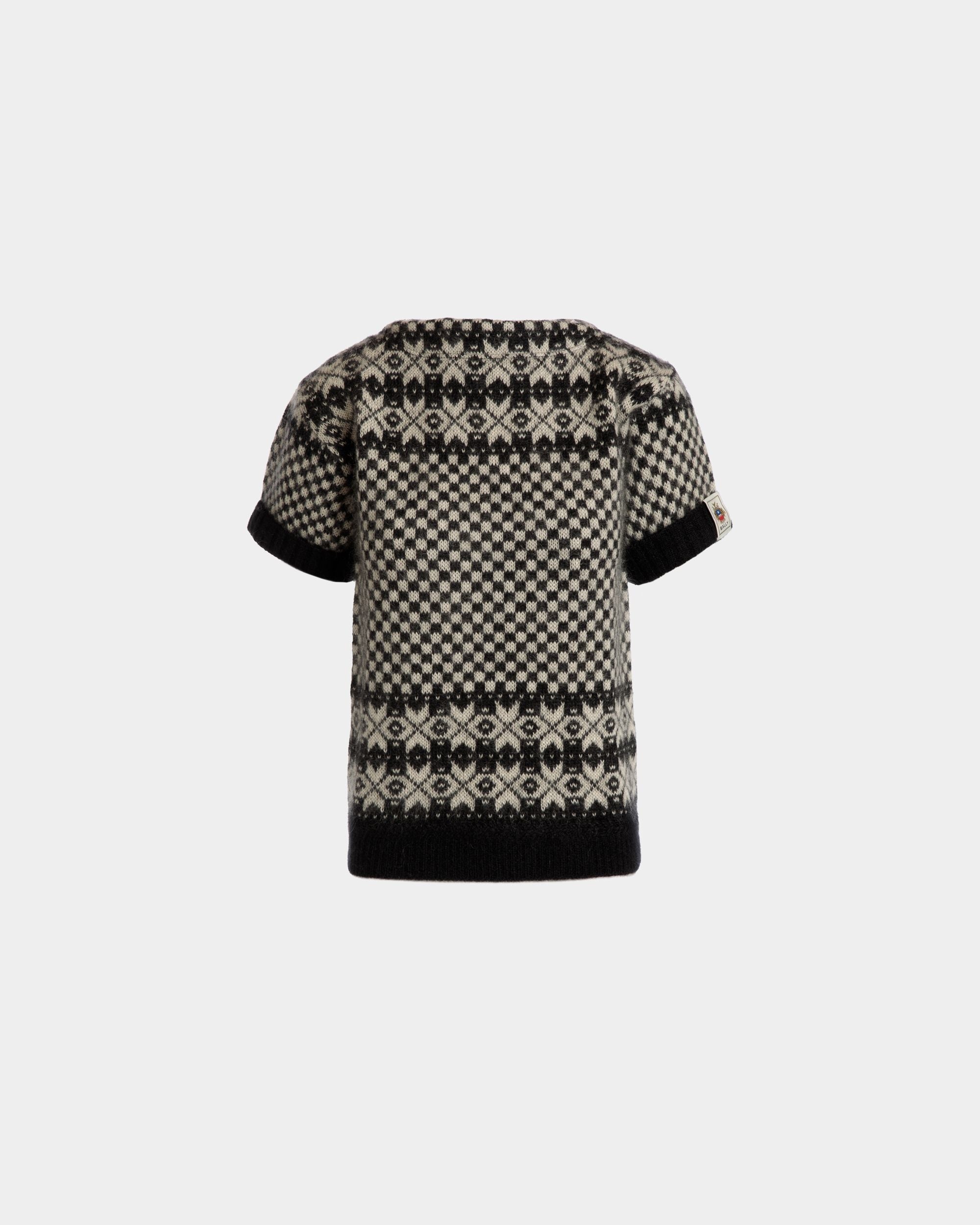 Bally Global - Knit Top In Black And White Mohair And Silk - Multicolore