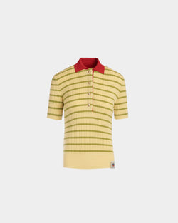 Polo De Punto De Mezcla De Lana Dusty Yellow