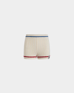 Knitwear Trousers In White Cotton