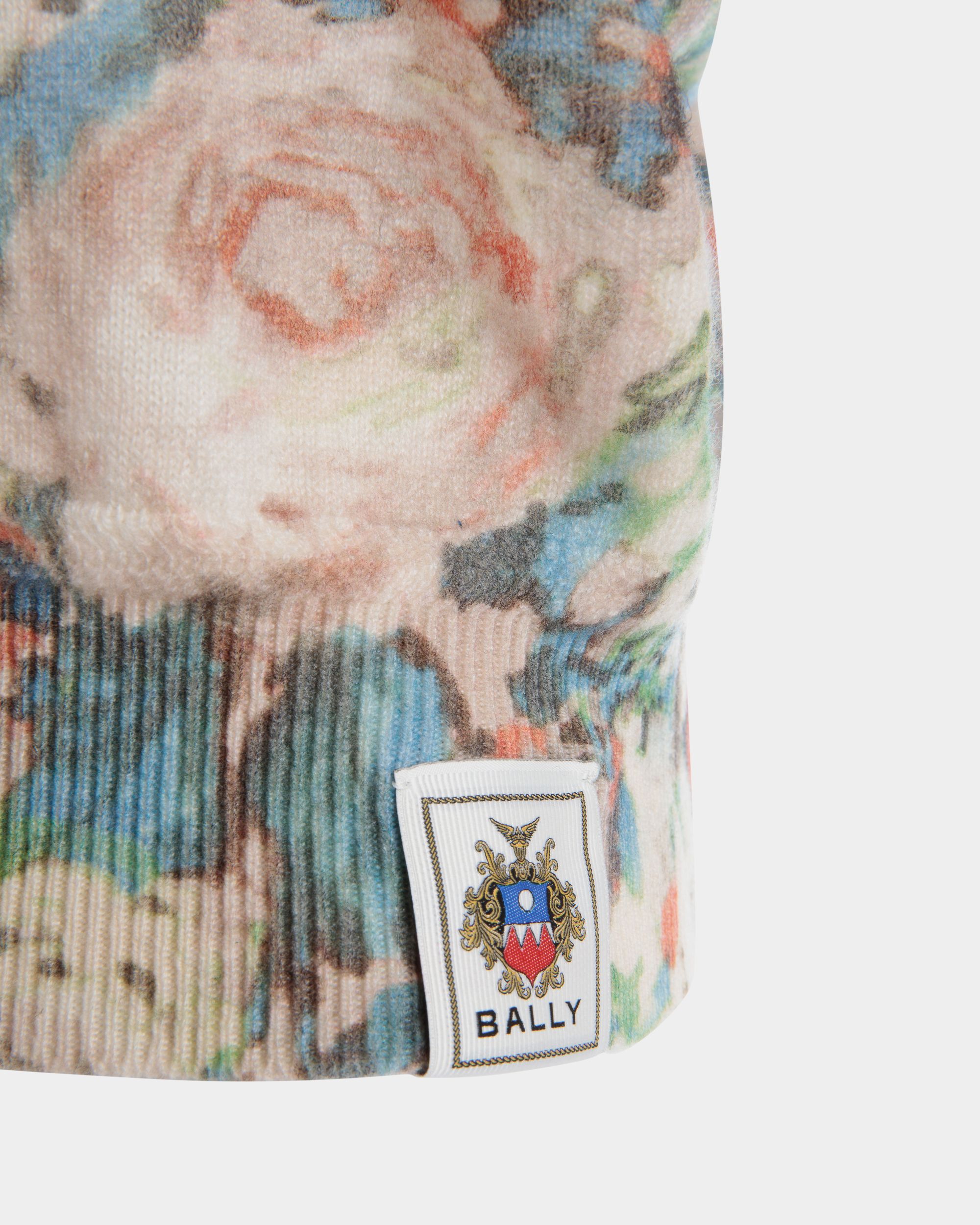 Bally Global - Knit Top with a Rosengarten Print in Multicolor Cashmere - Multicolor