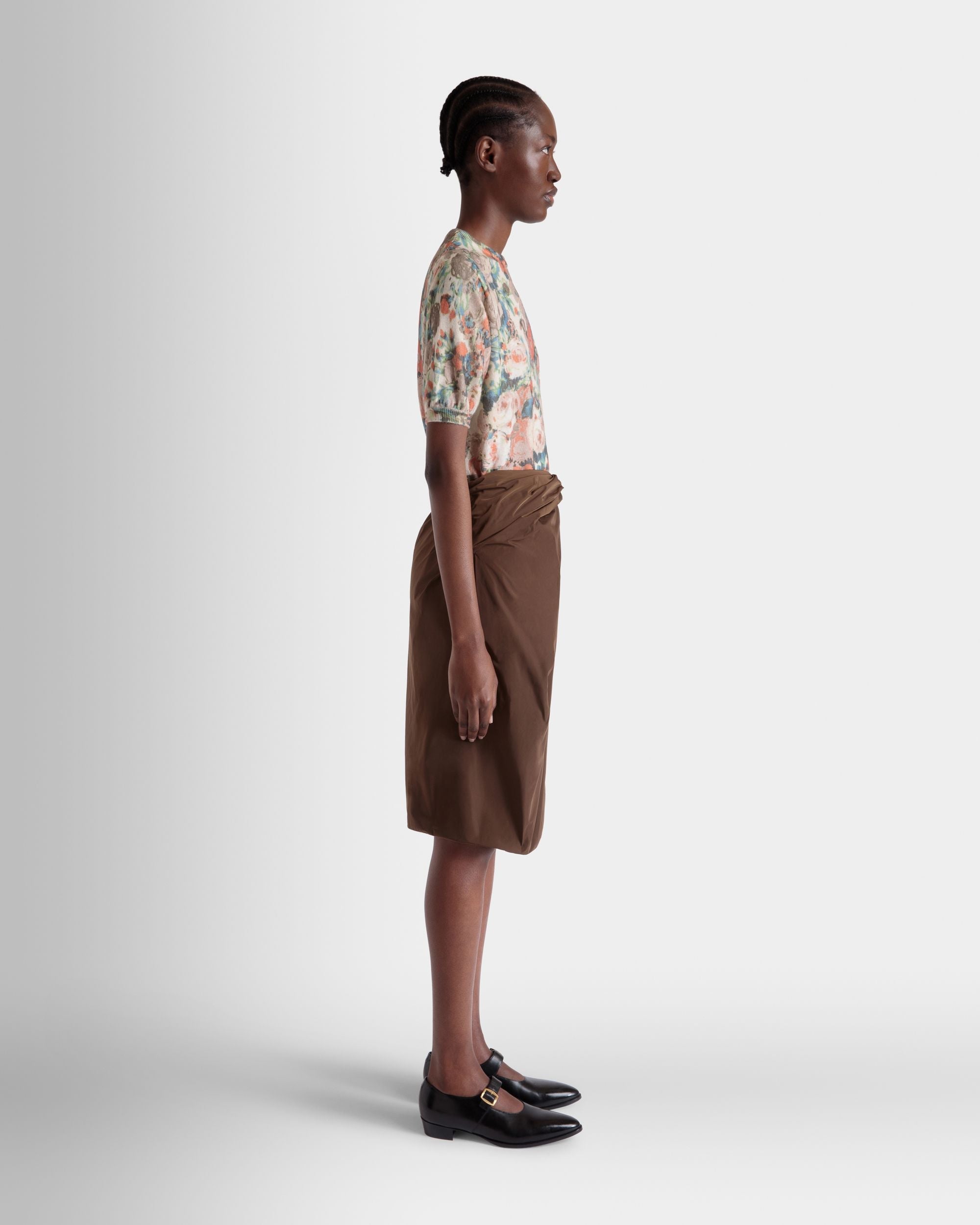 Bally Global - Knit Top with a Rosengarten Print in Multicolor Cashmere - Multicolor