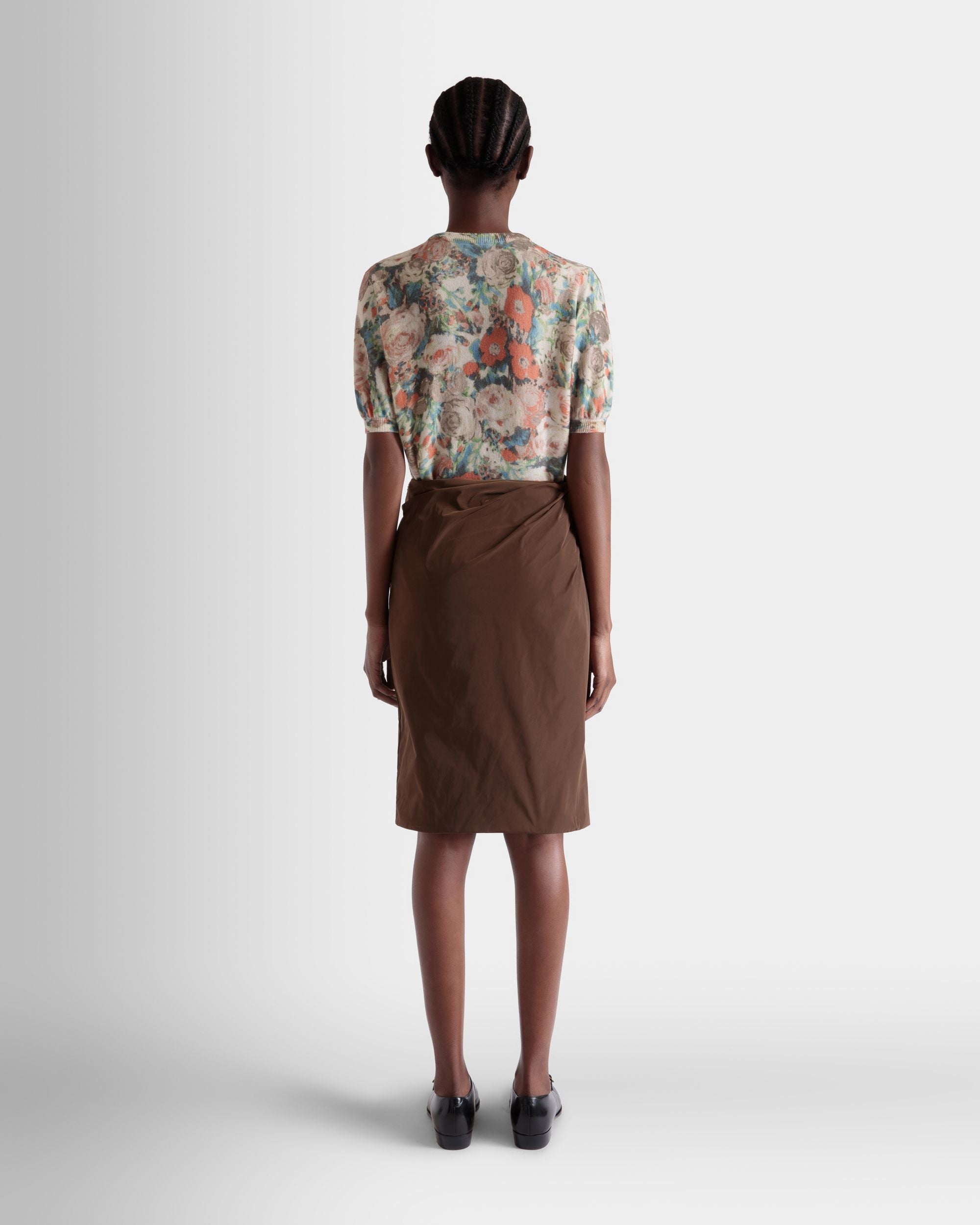 Bally Global - Knit Top with a Rosengarten Print in Multicolor Cashmere - Multicolor