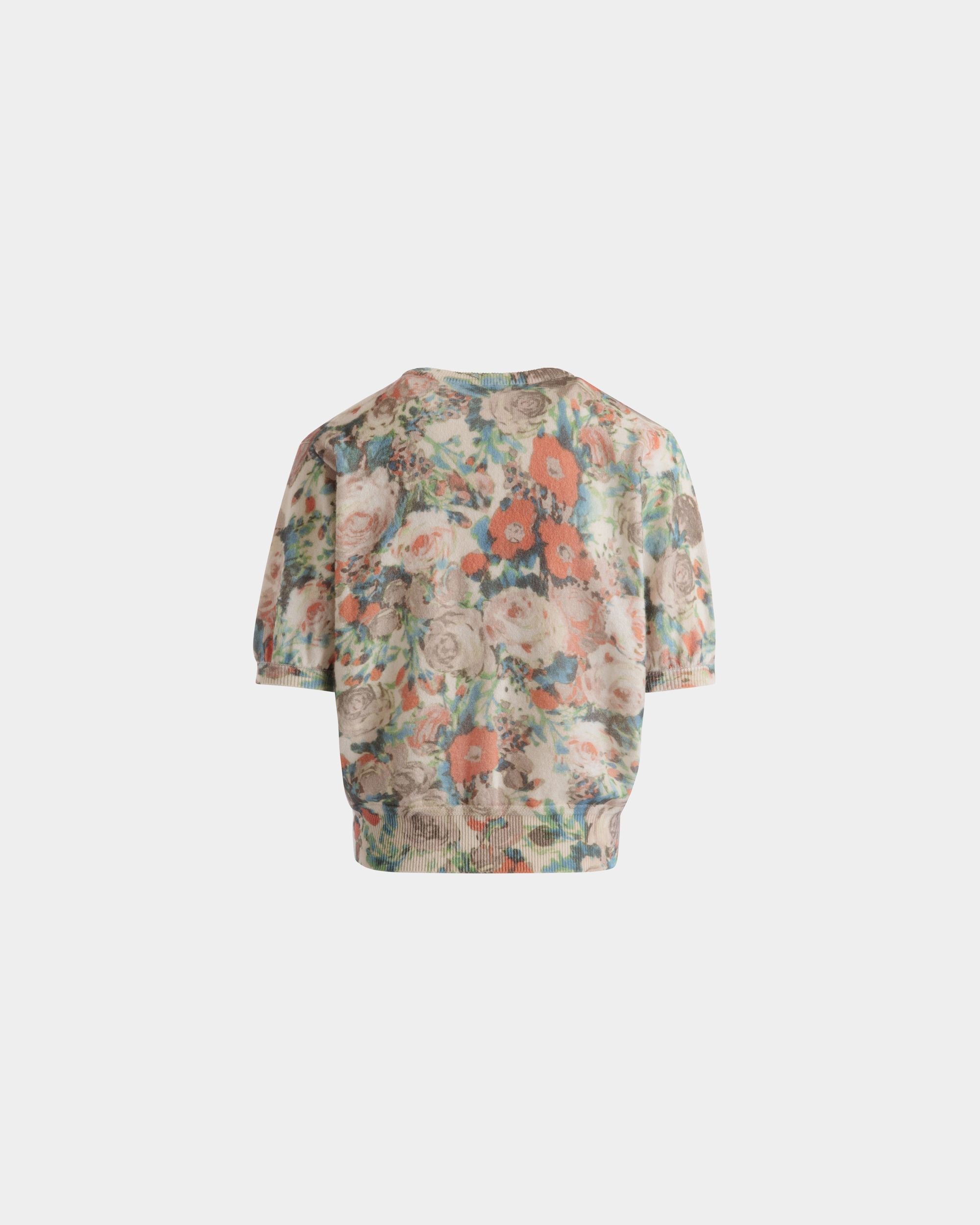 Bally Global - Knit Top with a Rosengarten Print in Multicolor Cashmere - Multicolor