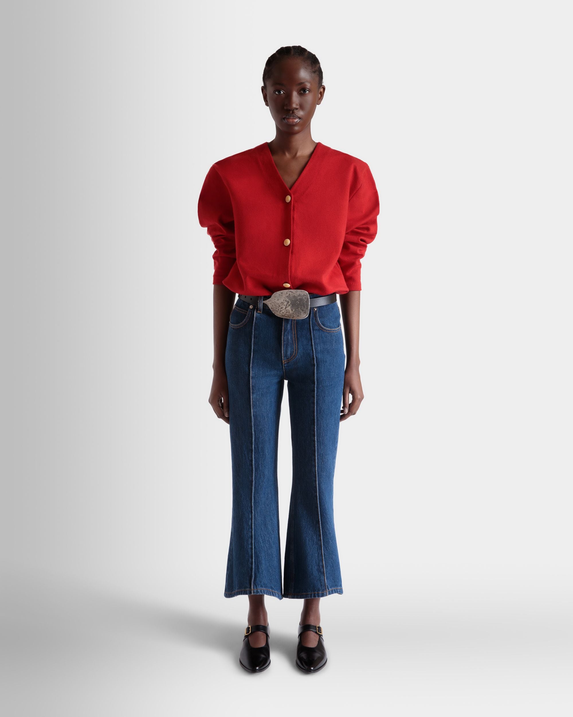 Bally Global - Cárdigan De Mezcla De Seda Y Lana Roja - Rojo