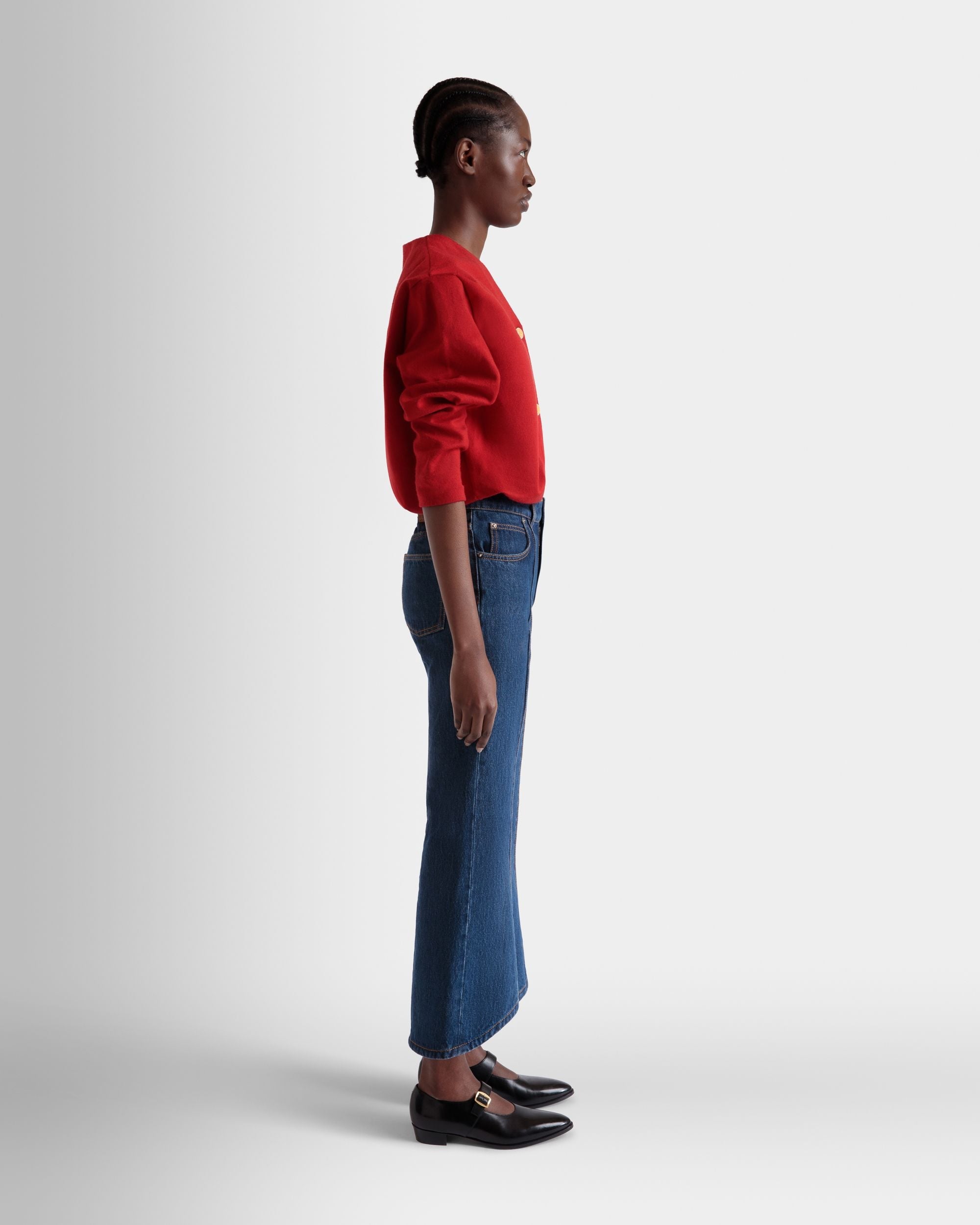 Bally Global - Cárdigan De Mezcla De Seda Y Lana Roja - Rojo