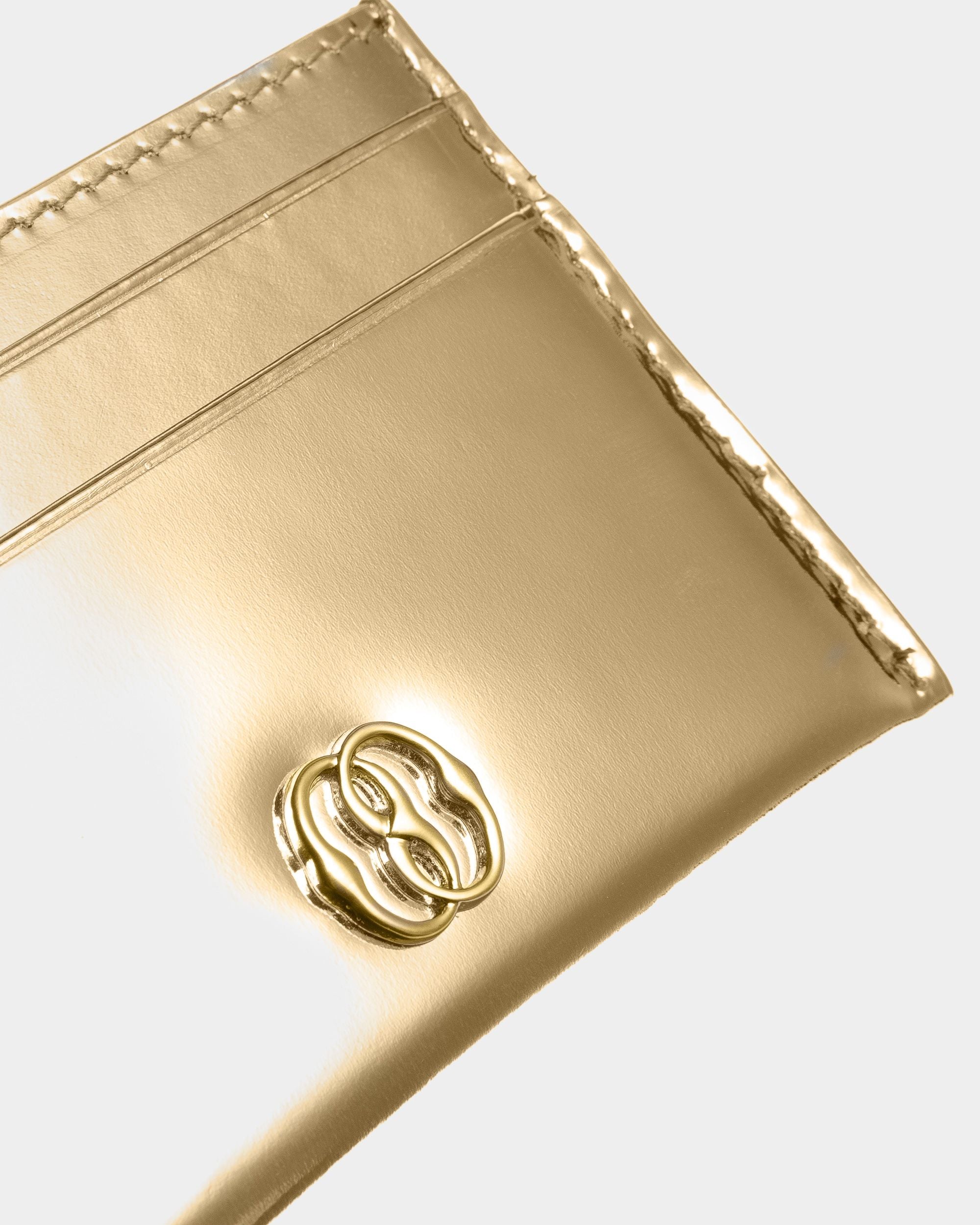 Bally Global - Tarjetero Ejecutivo Emblem De Piel Dorada - Dorado