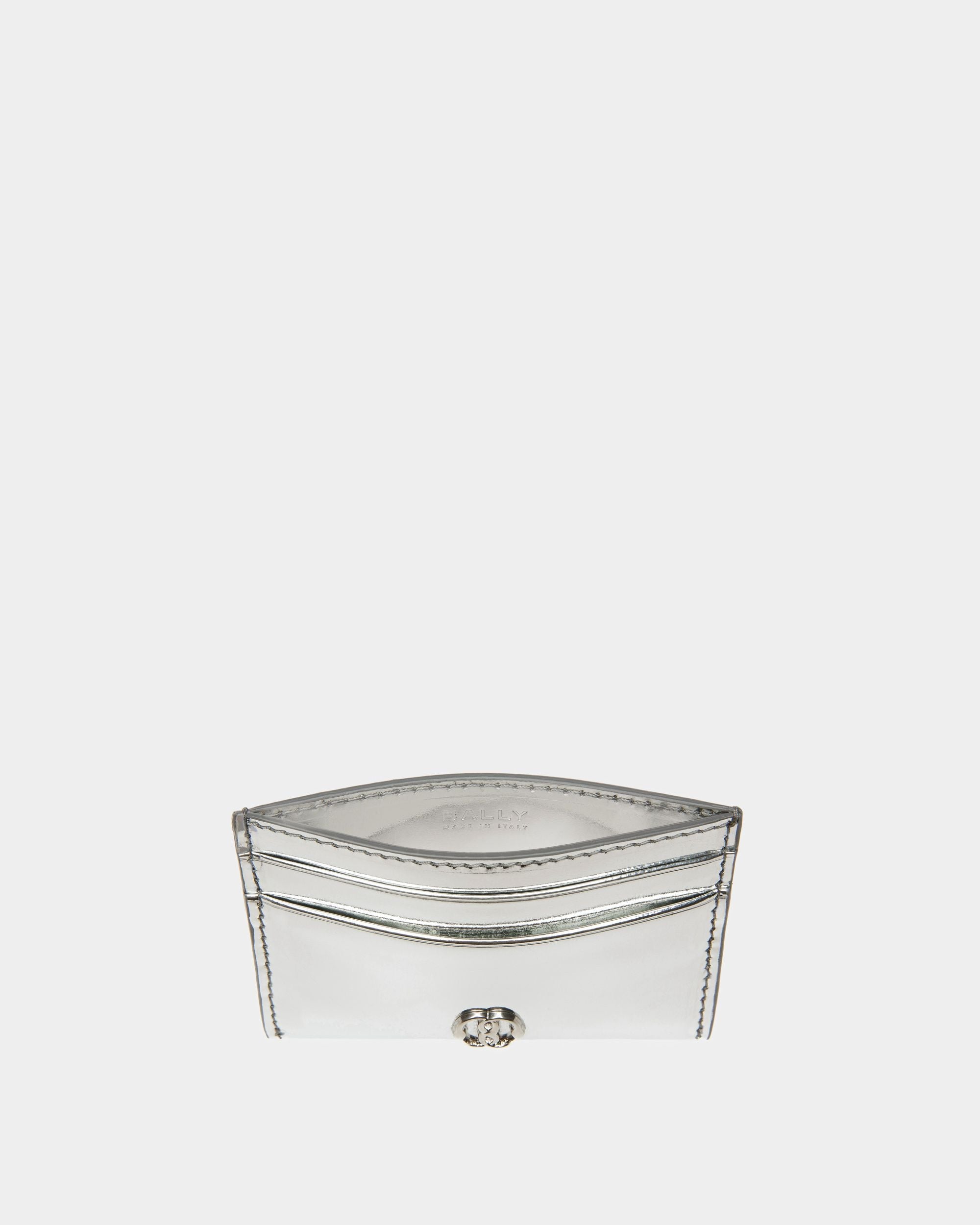 Bally Global - Tarjetero Ejecutivo Emblem De Piel Plateada - Plata