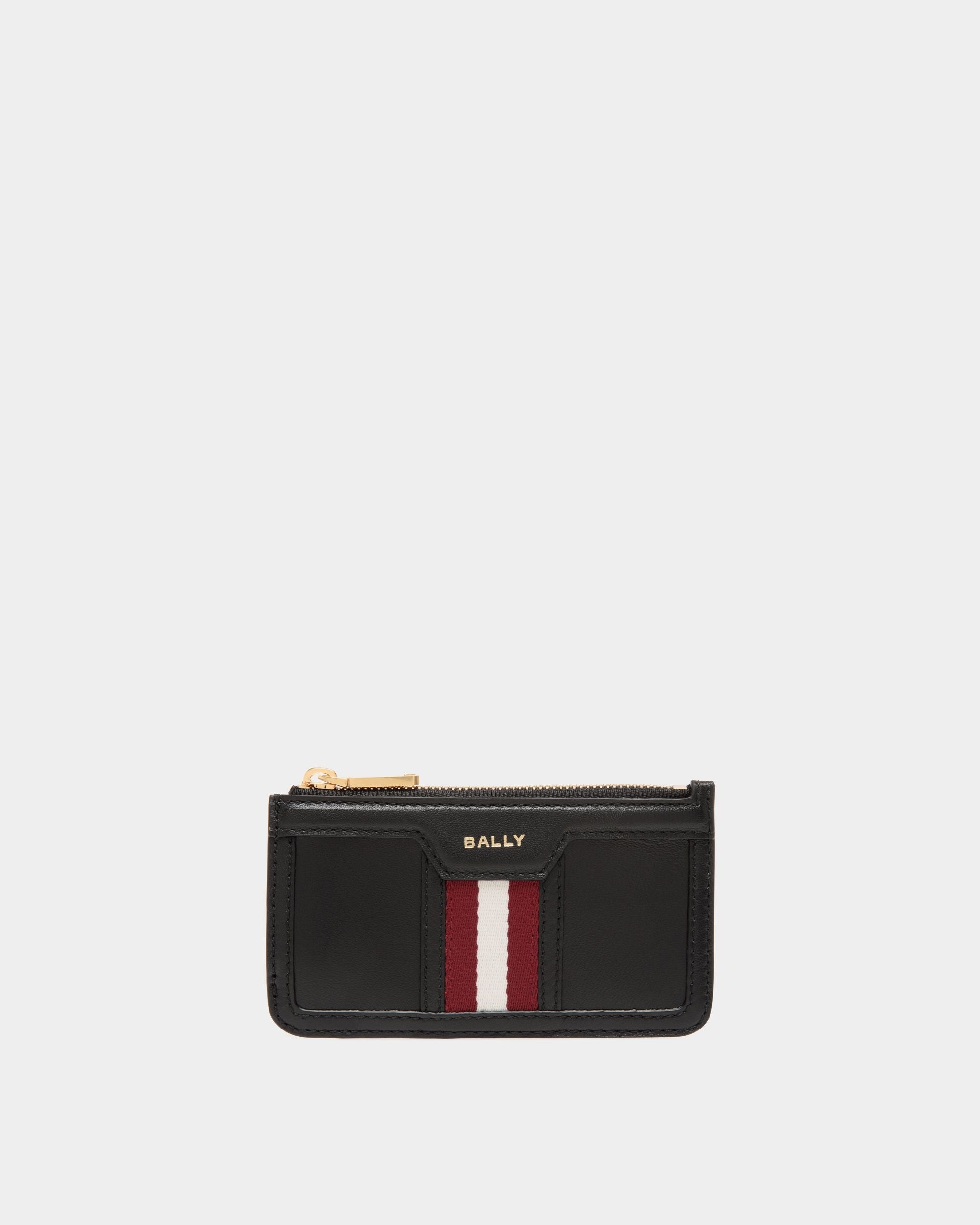 Bally Global - Code Zipped Card Holder in Black Leather - Black