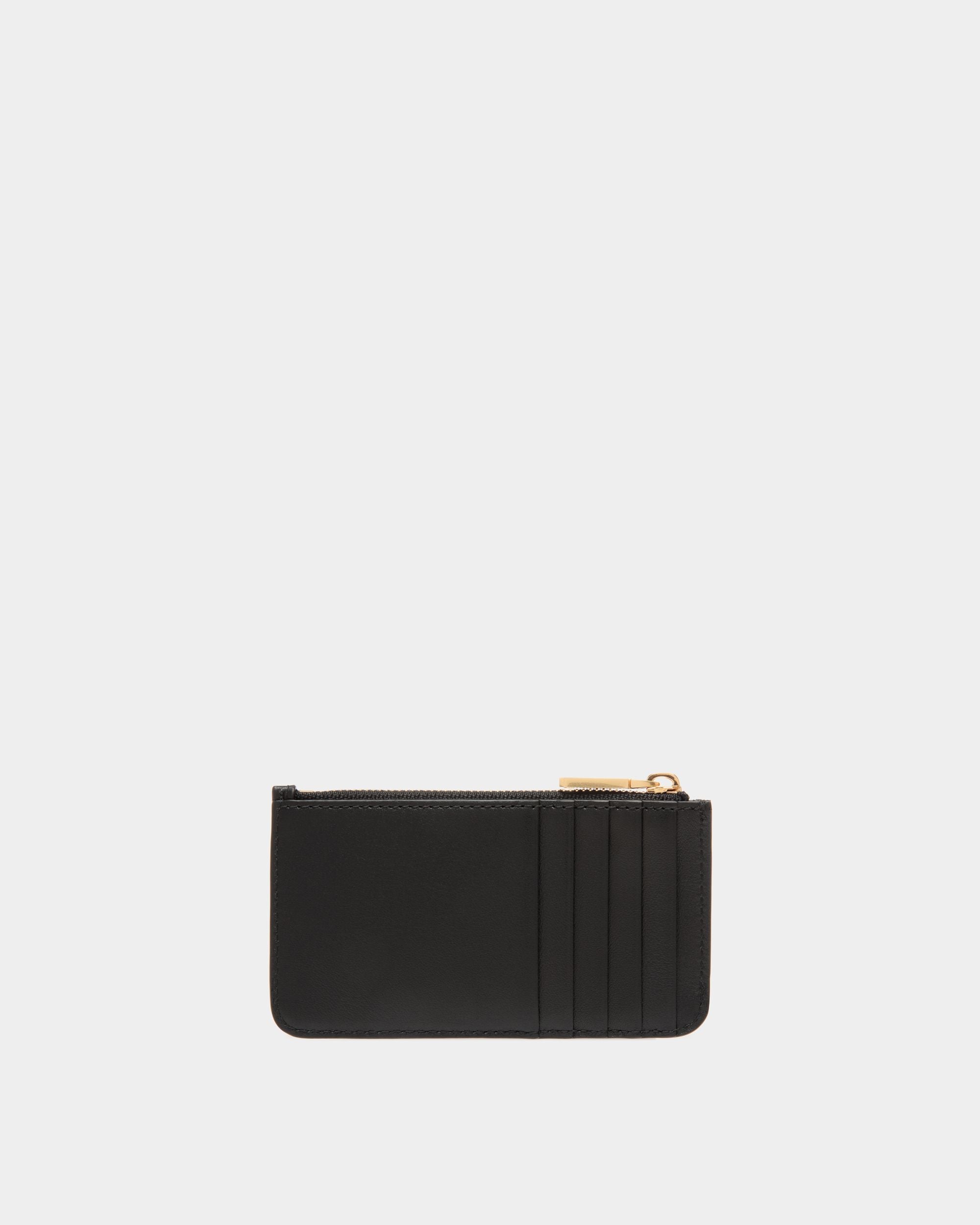 Bally Global - Code Zipped Card Holder in Black Leather - Black