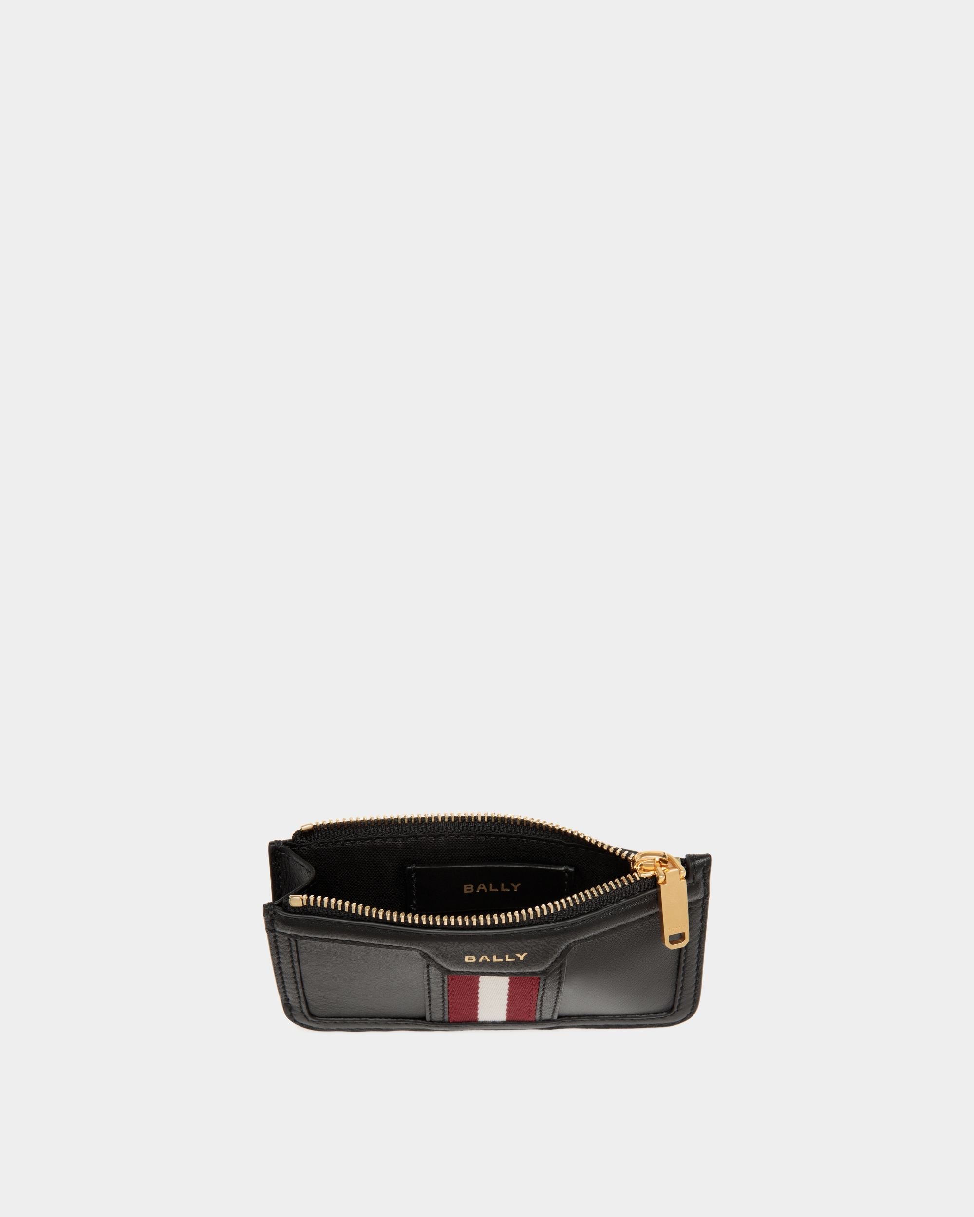 Bally Global - Porte-Cartes À Glissière Code En Cuir Noir - Noir