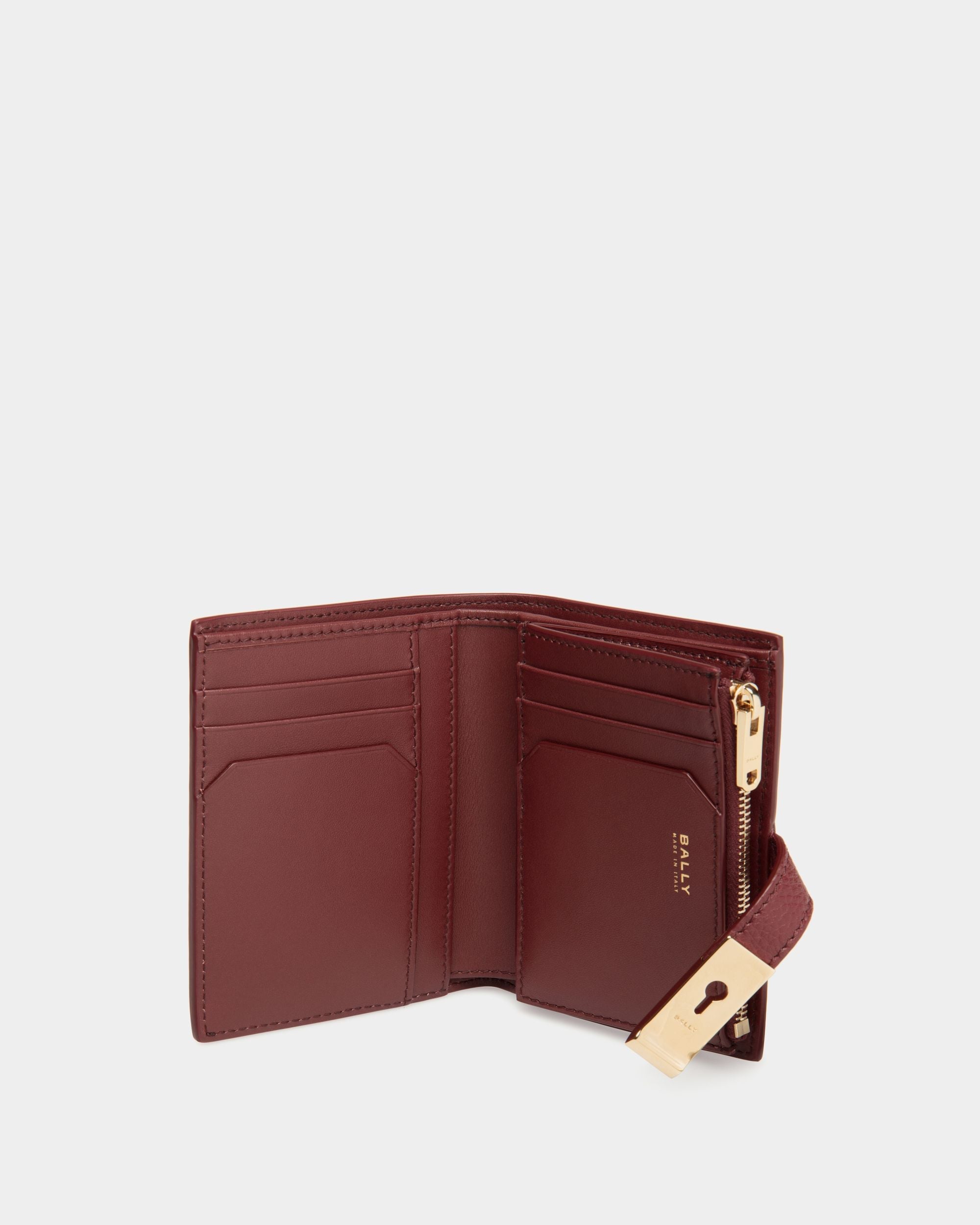 Bally Global - Cartera Lock Me De Piel Granulada Andorra - Burdeos