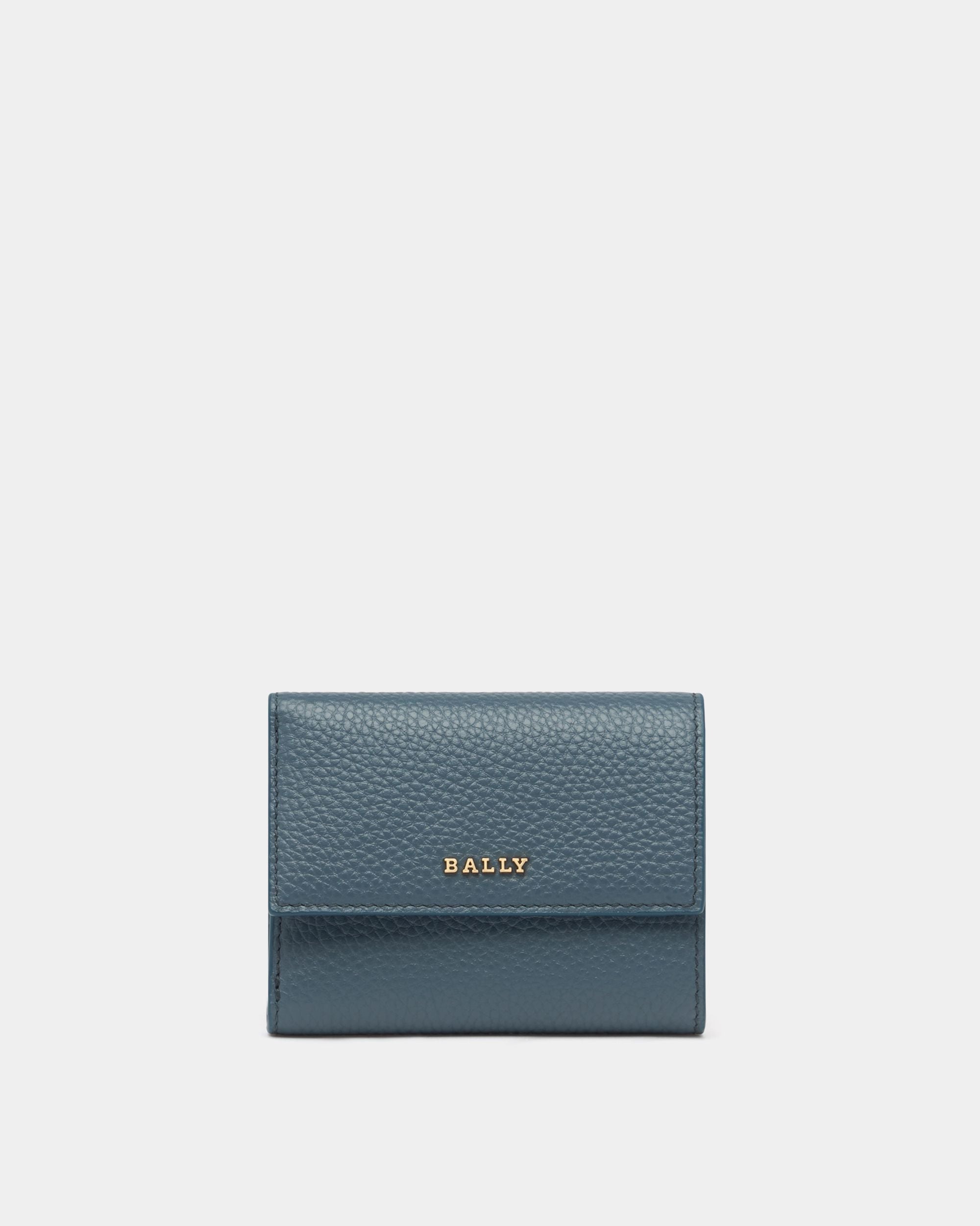 Bally Global - Wallet in Blue Grained Leather - Blue