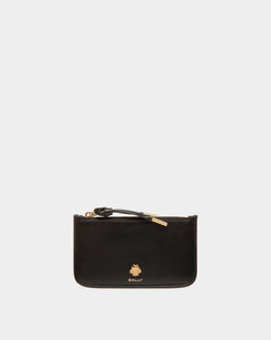 Porte-Cartes À Glissière Bally Essential En Cuir Noir