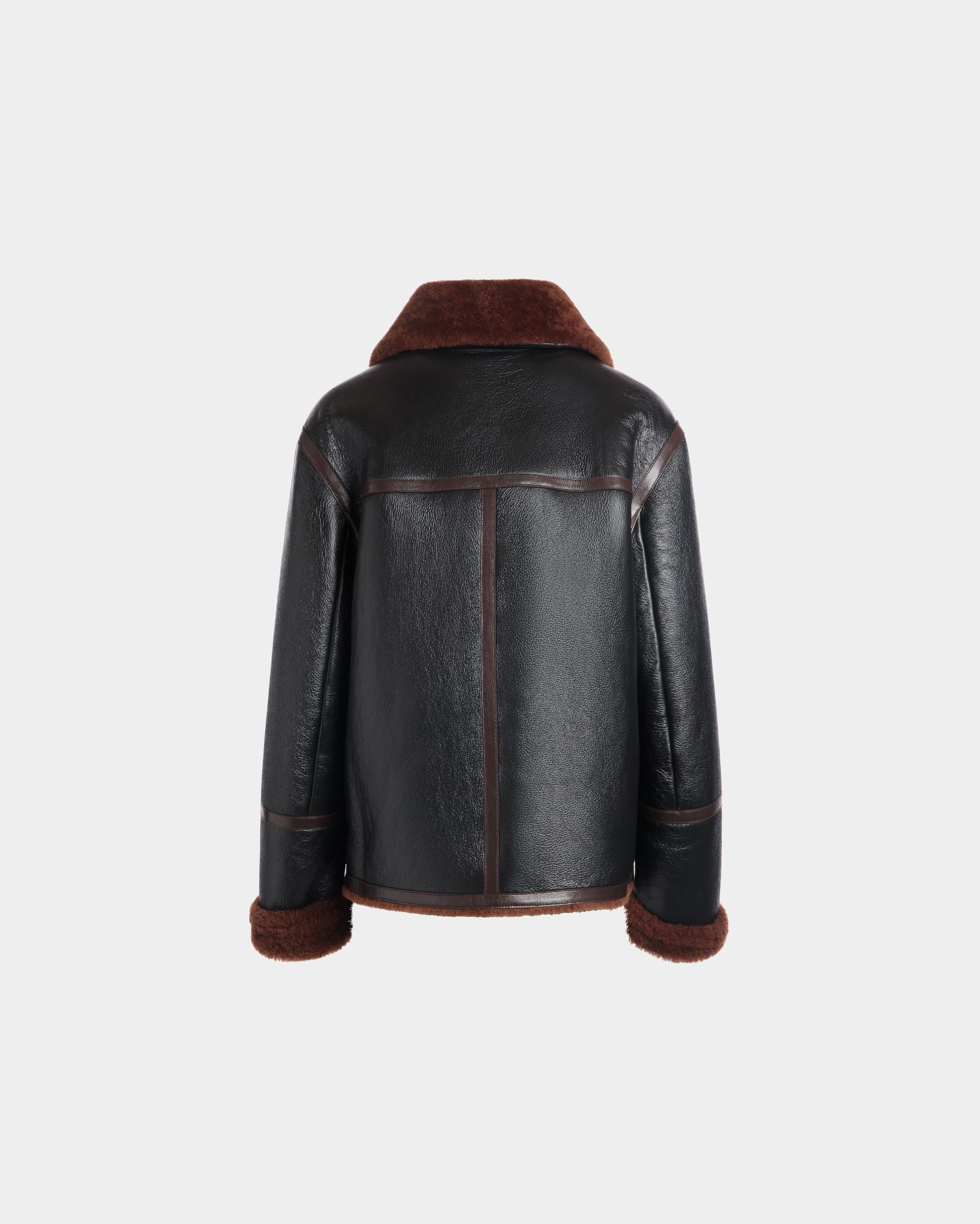 Bally Global - Shearling Lined Jacket In Black Leather - Noir