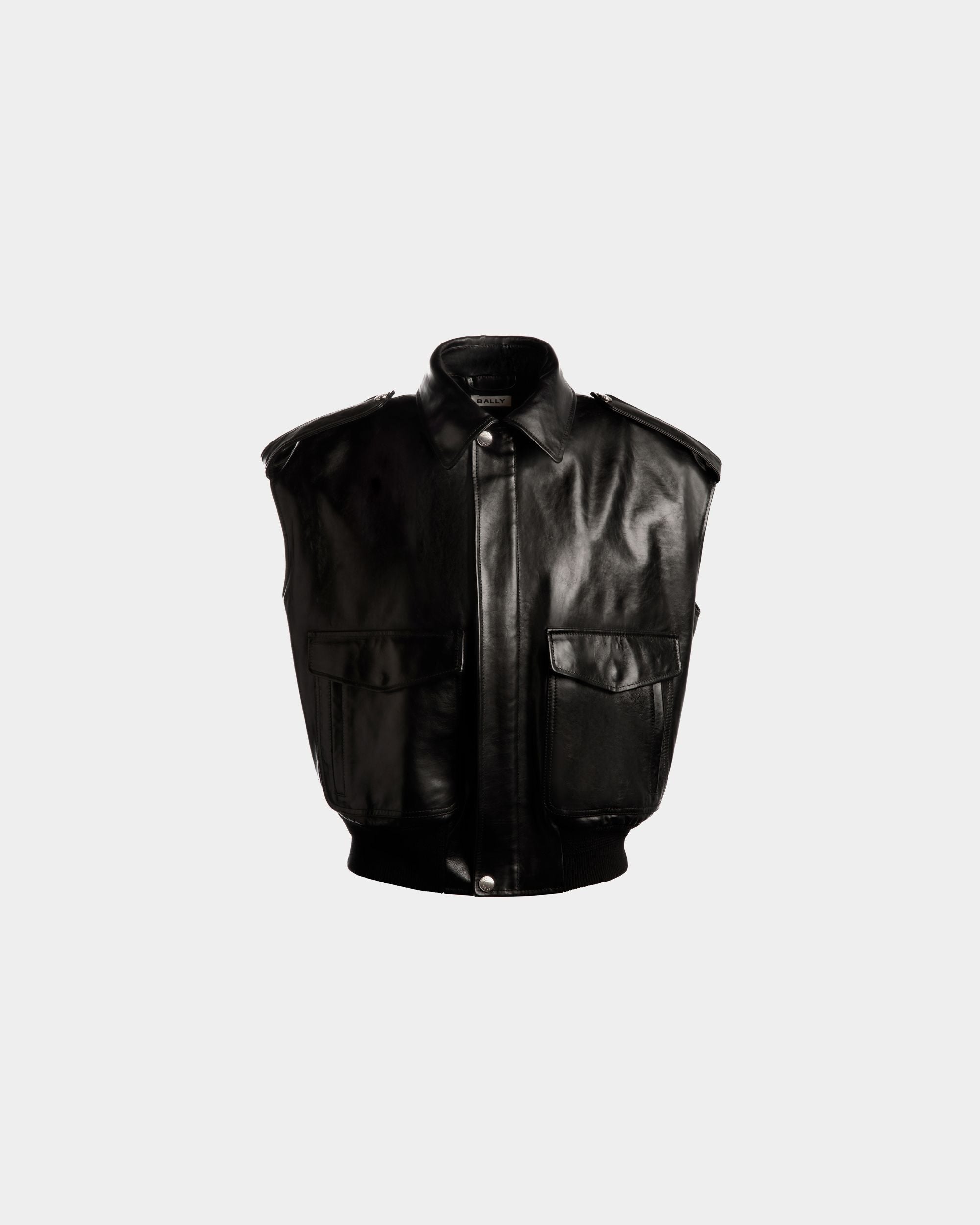 Bally Global - Gilet En Cuir Noir - Noir