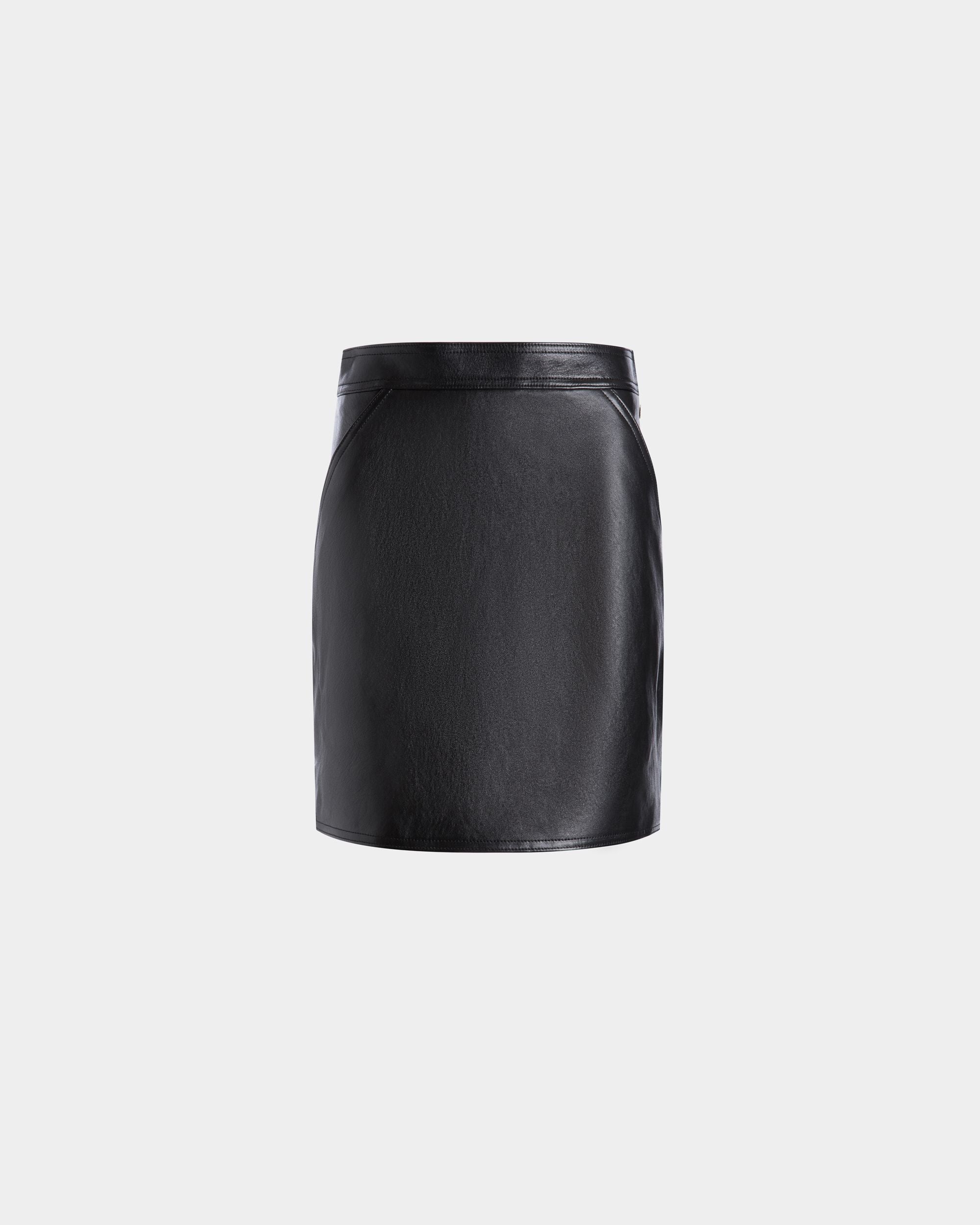 Bally Global - Leather Skirt In Black Sheep - Black