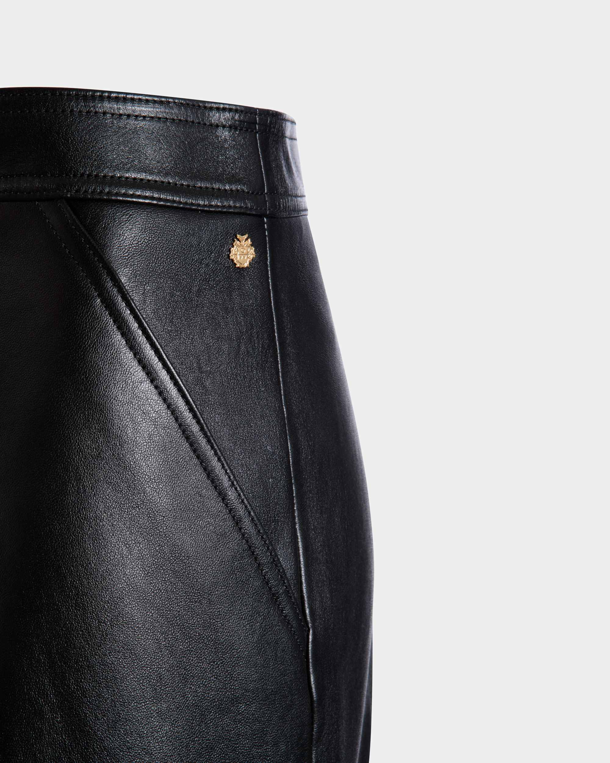 Bally Global - Leather Skirt In Black Sheep - Black