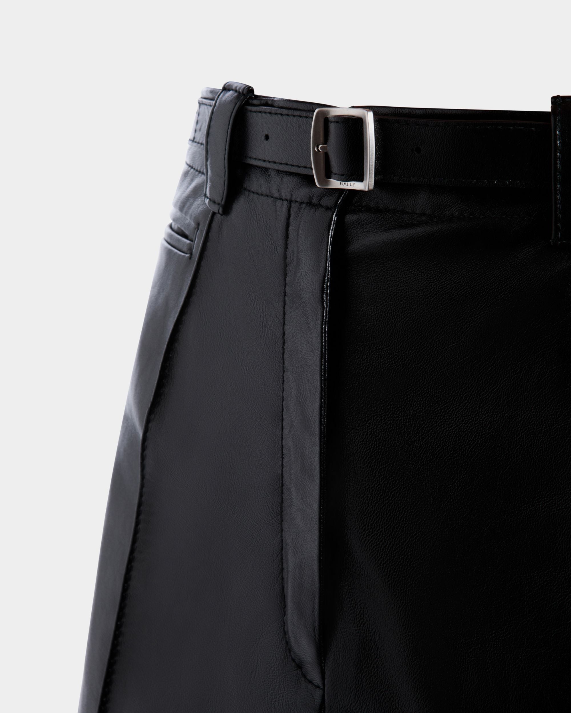 Bally Global - Leather Trousers In Black Lamb - Black