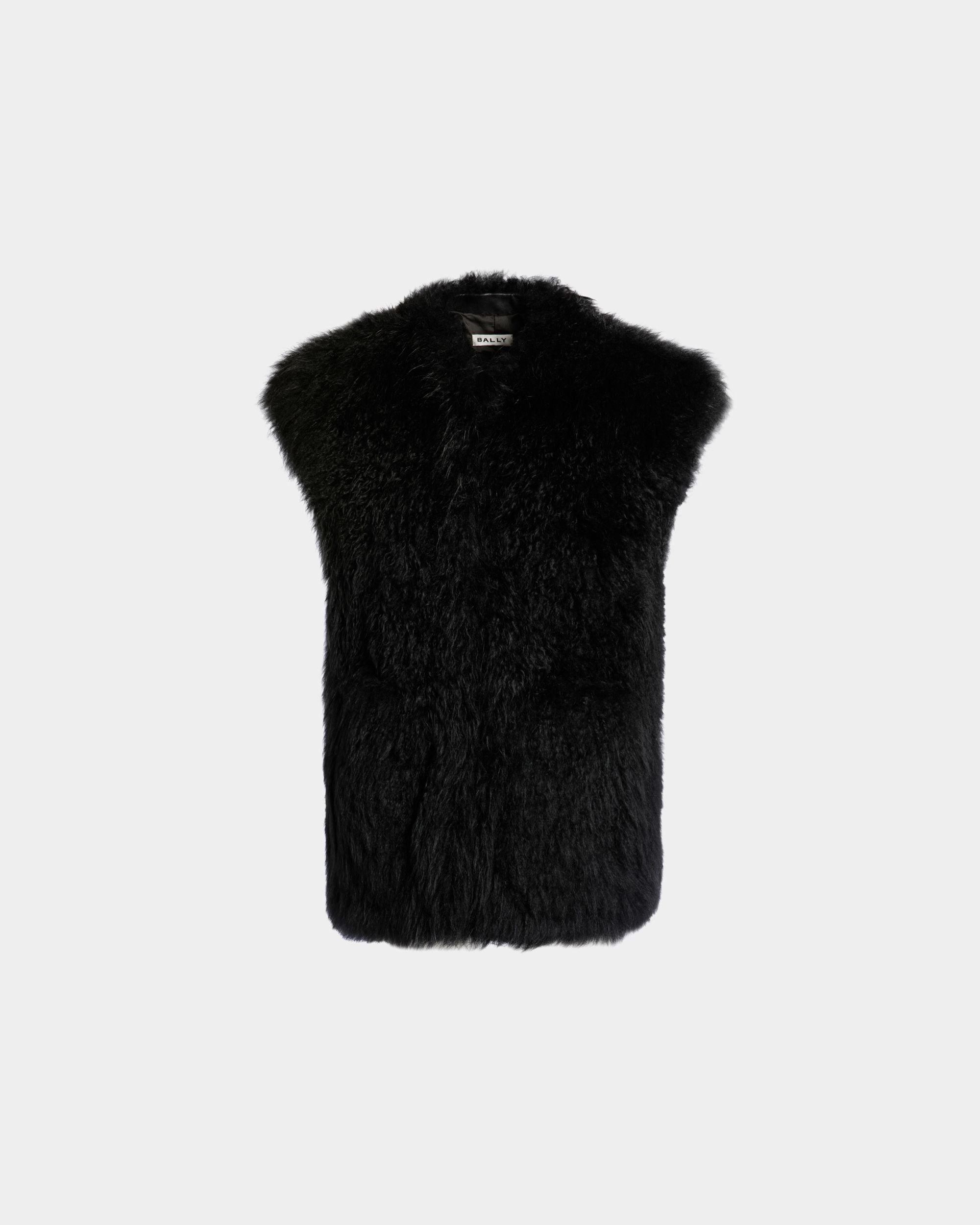 Bally Global - Chaleco De La Cápsula Winter De Borreguillo Negro - Negro
