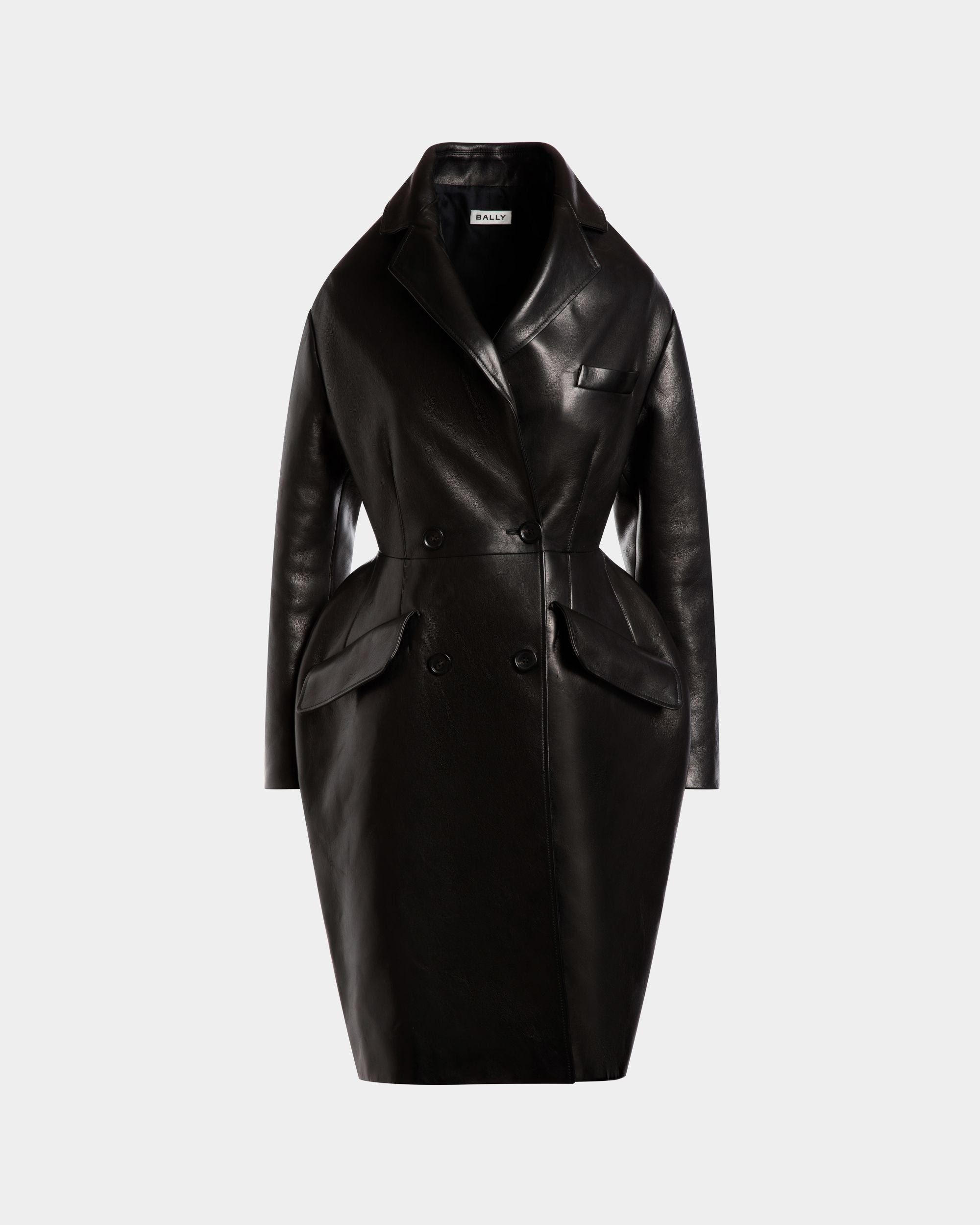 Bally Global - Coat in Black Leather - Noir