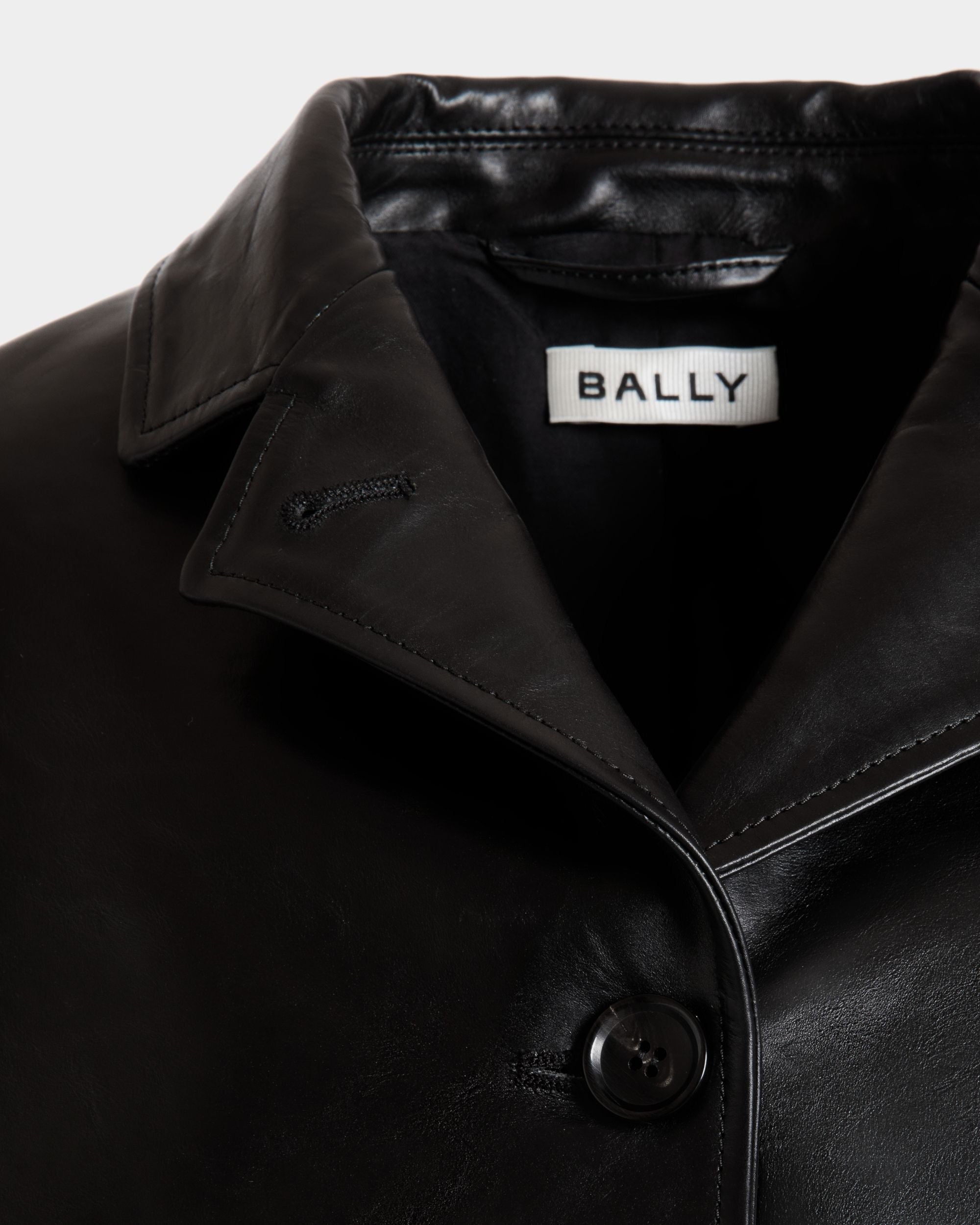 Bally Global - Blazer De Piel Negra - Negro