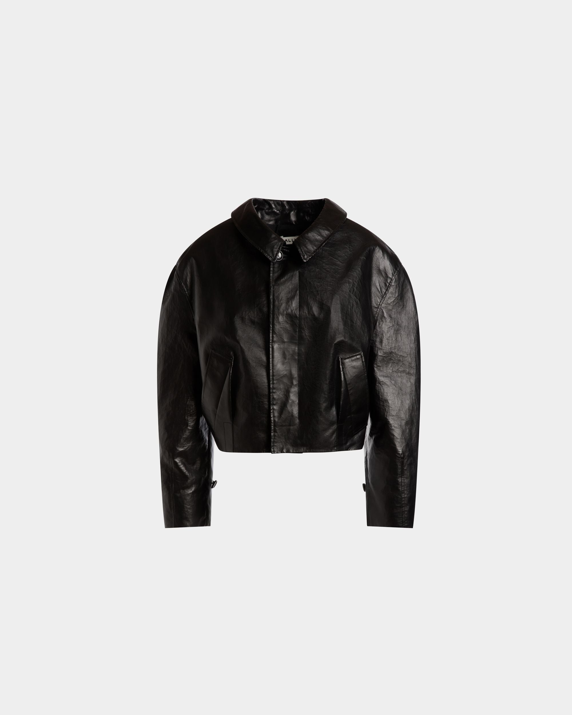 Bally Global - Bómber De Piel Negra - Negro