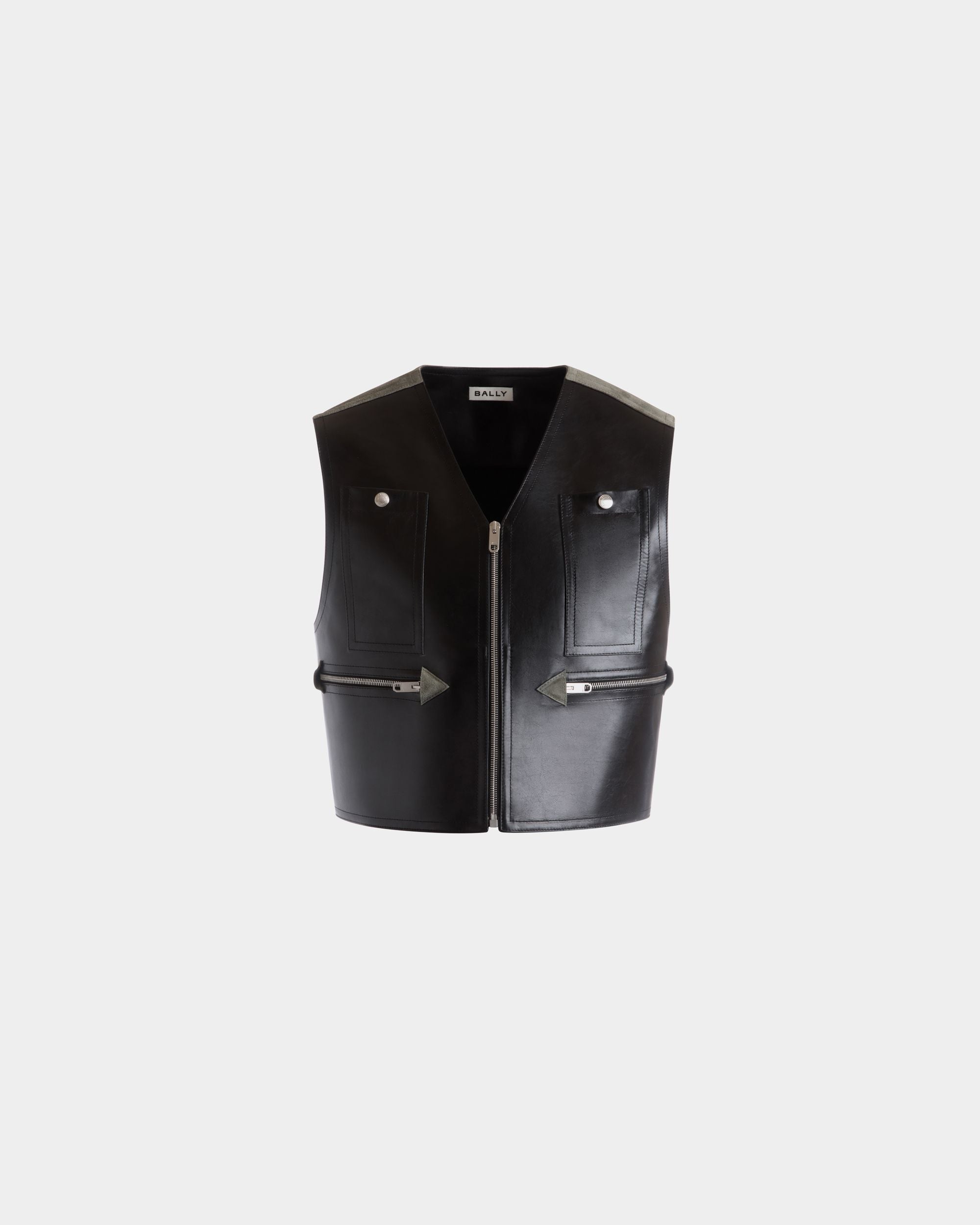Bally Global - Vest in Black Leather - Black