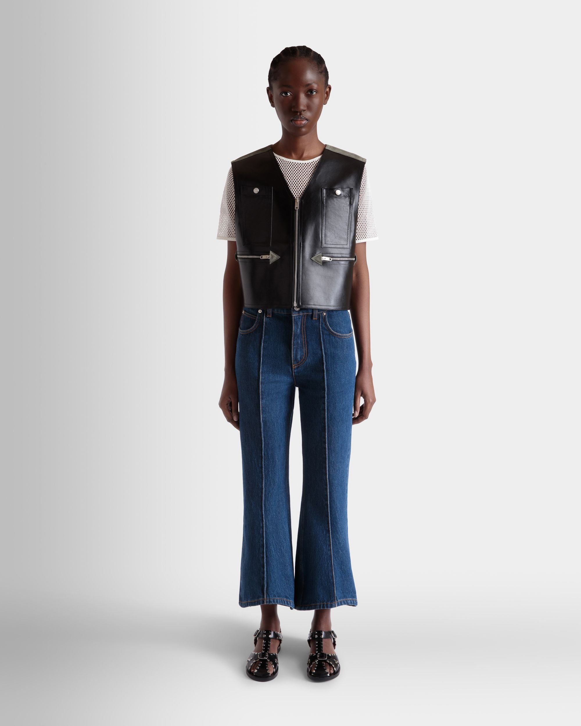 Bally Global - Vest in Black Leather - Black