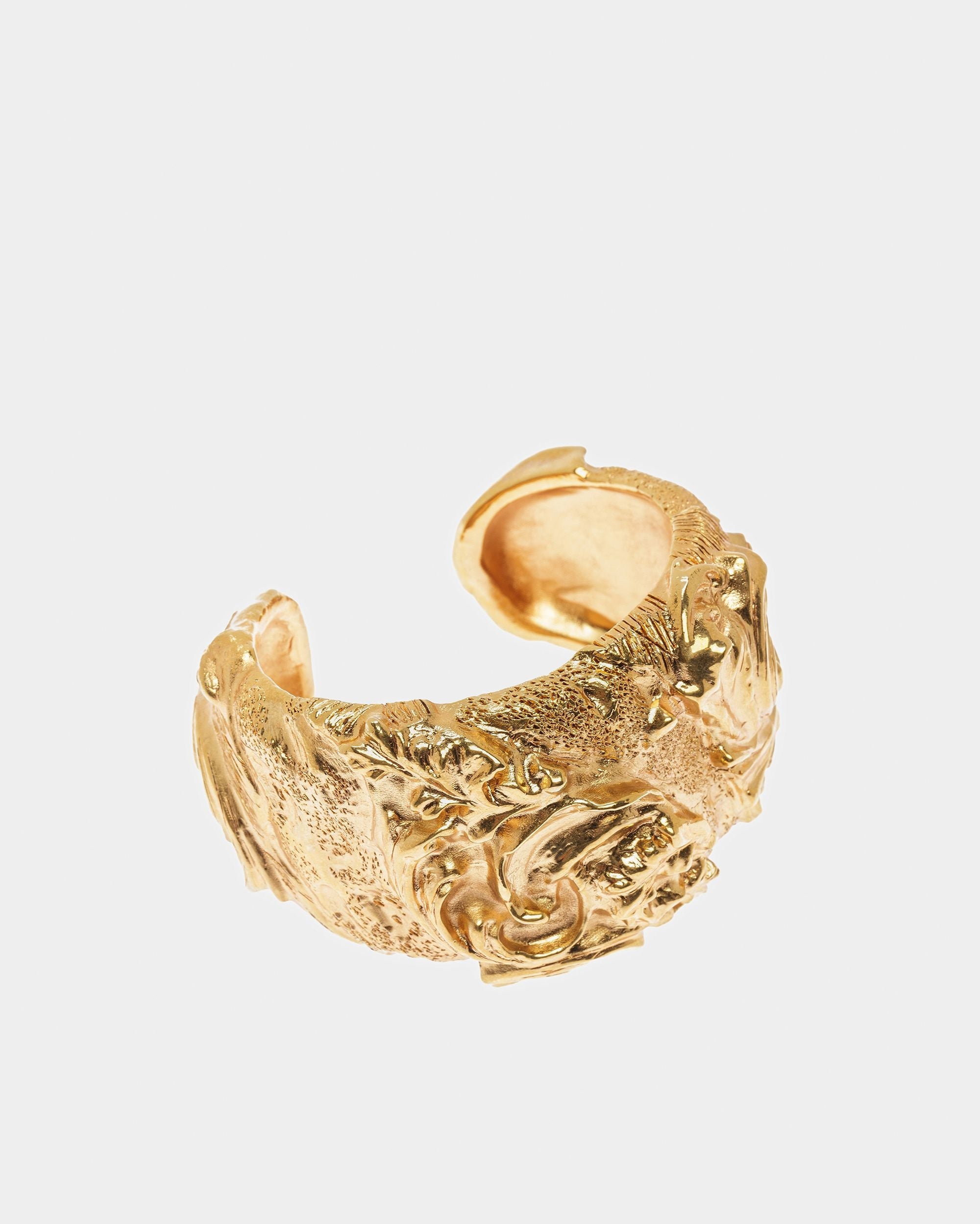 Bally Global - Sculptural-Effect Chunky Cuff Bracelet In Yellow-Gold - Gold
