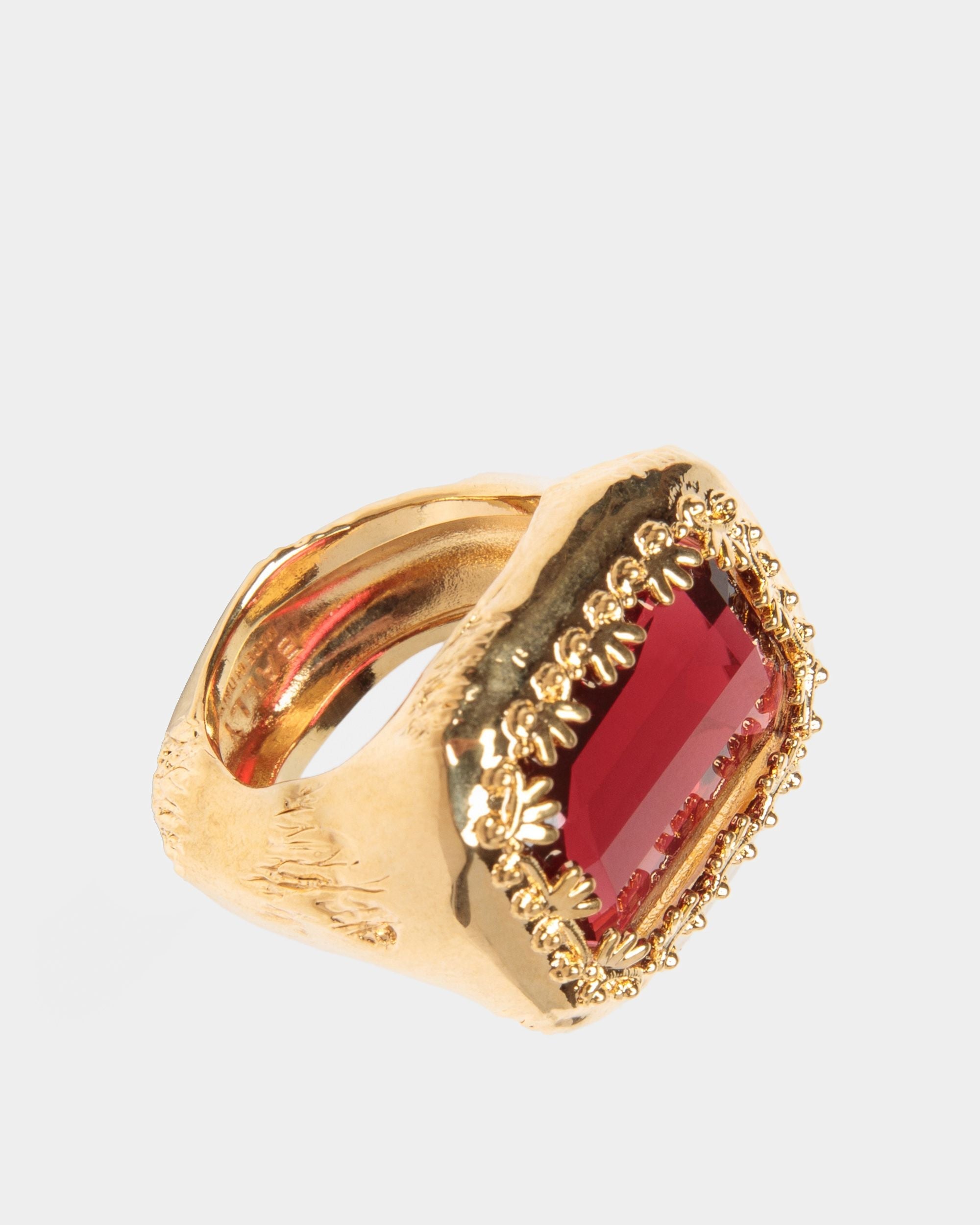 Bally Global - Baroque Ring In Hammered Gold - Gold