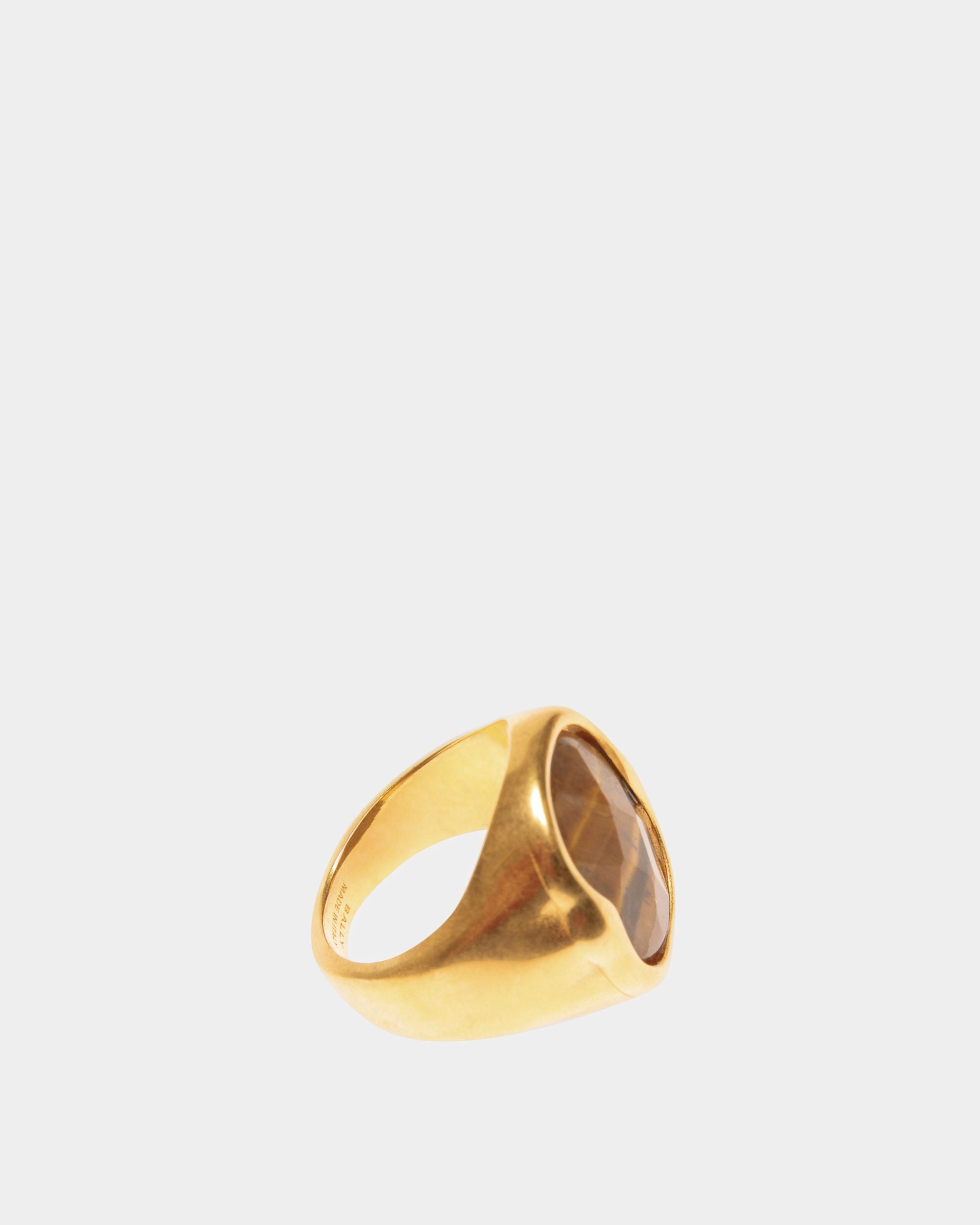 Bally Global - Frame Ring In Hammered Gold - Gold