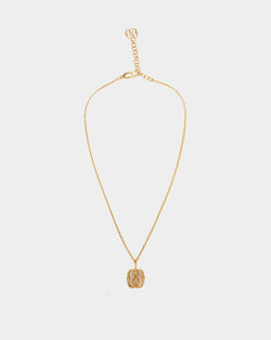 Collier Emblem En Éco-Laiton Doré Et Nacre