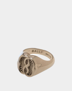 Emblem Ring In Silver Eco Brass