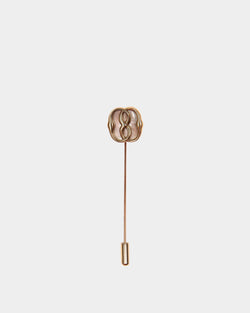 Emblem Pin In Hammered Gold
