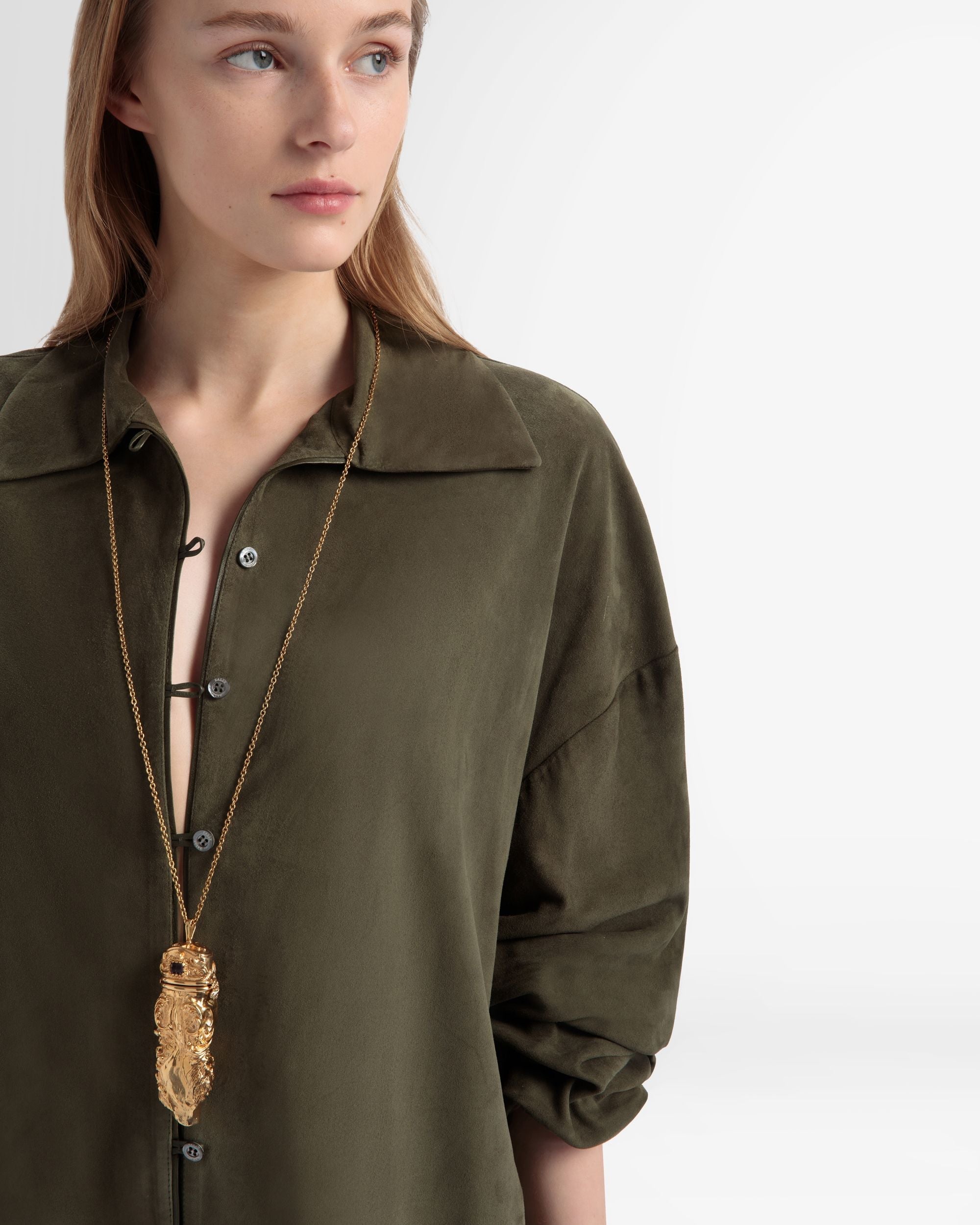 Bally Global - Sculptural-Effect Pendant Necklace In Yellow-Gold - Multicolor