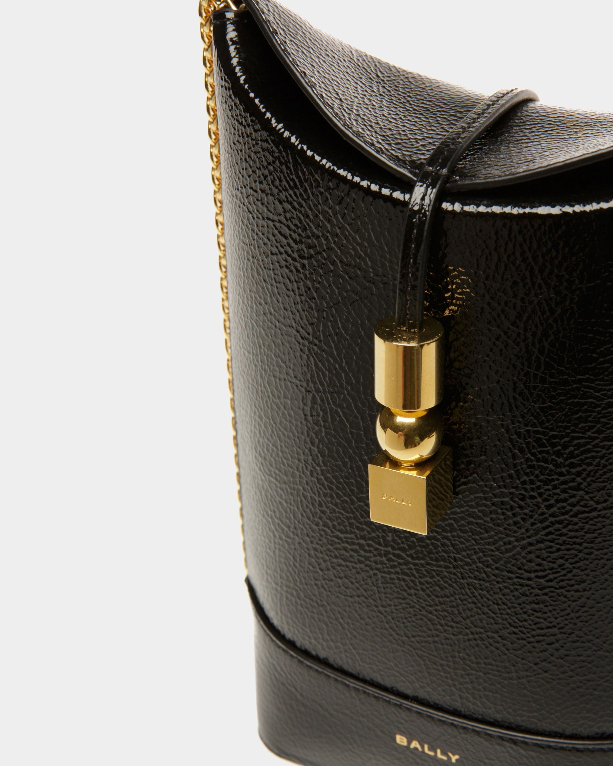 Bally Global - Minibolso Block De Piel Negra - Negro